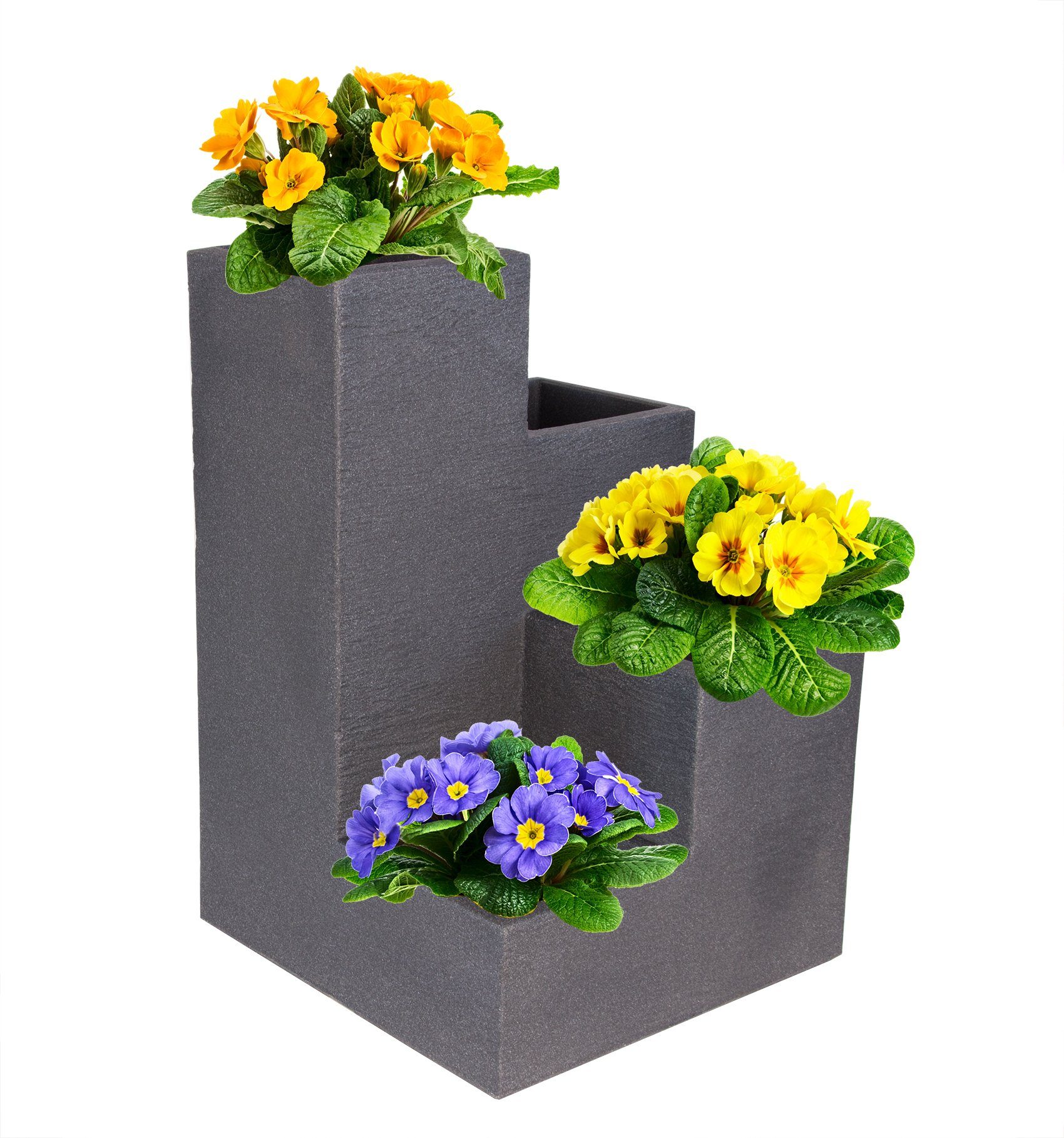 BigDean Blumentopf Blumentreppe in Granitstein-Optik modernes günstig online kaufen