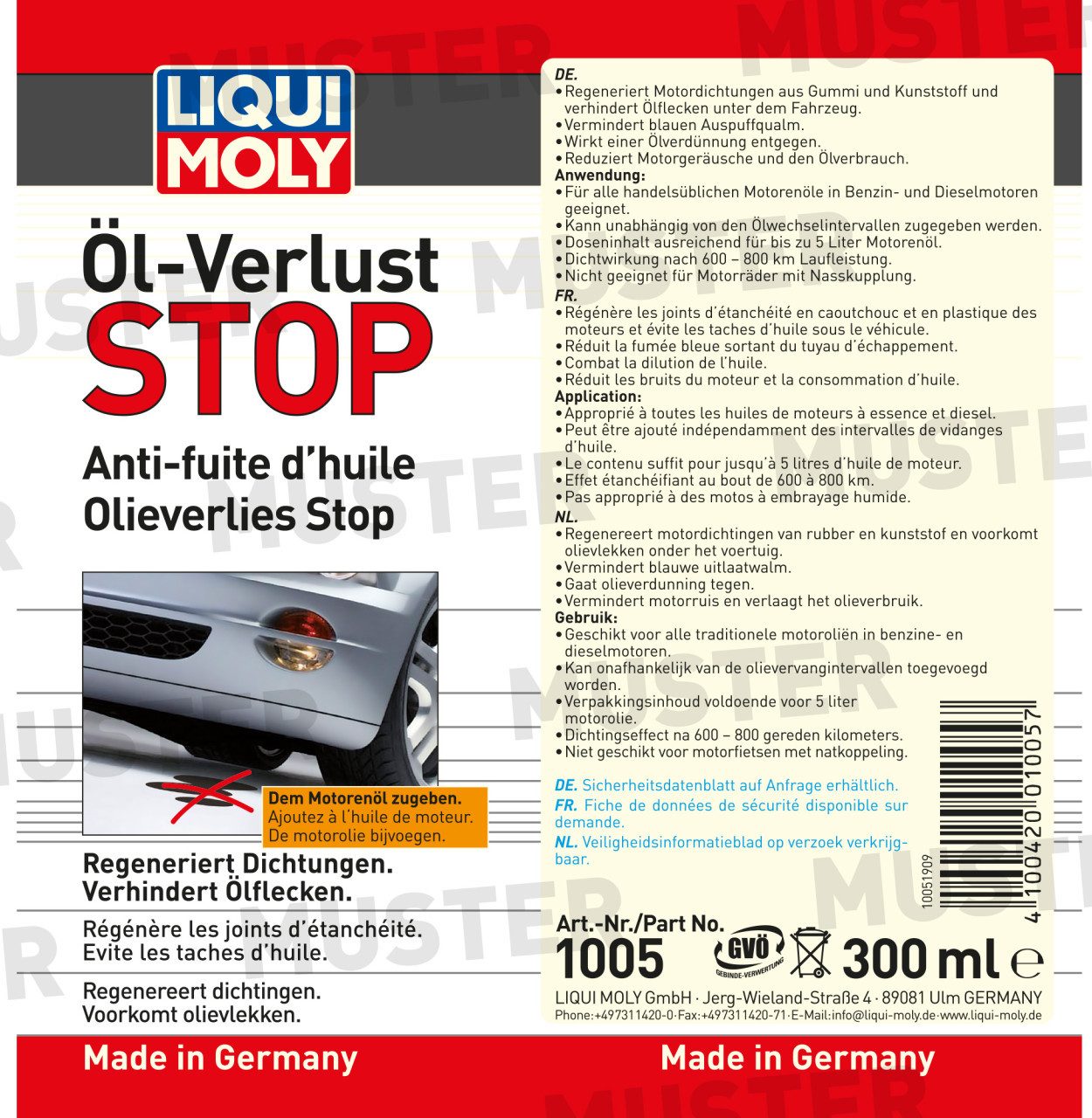 Liqui Moly Diesel-Additiv Liqui Moly Öl-Verlust-Stop 300 ml