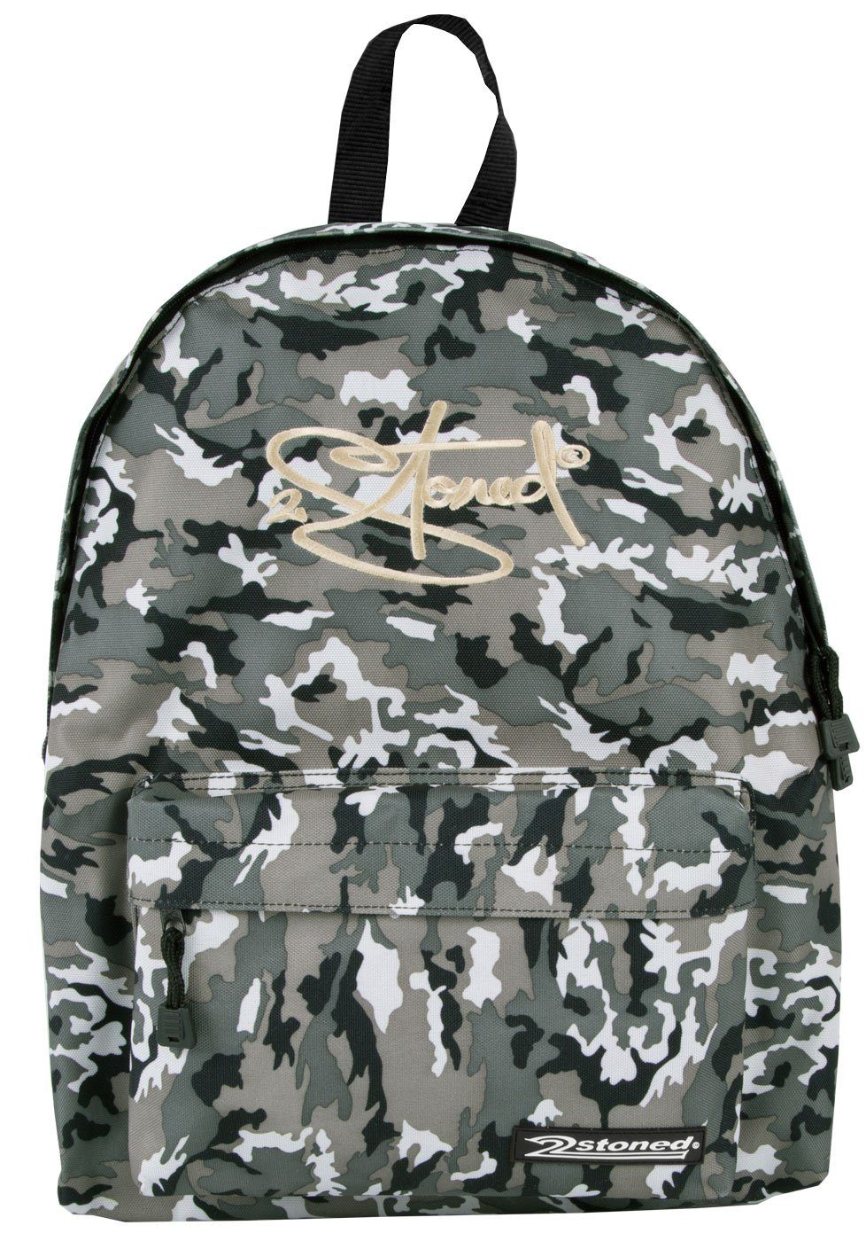 2Stoned Freizeitrucksack Ice Backpack Sportrucksack Camouflage, Classic mit in Camo Einlegeboden herausnehmbaren