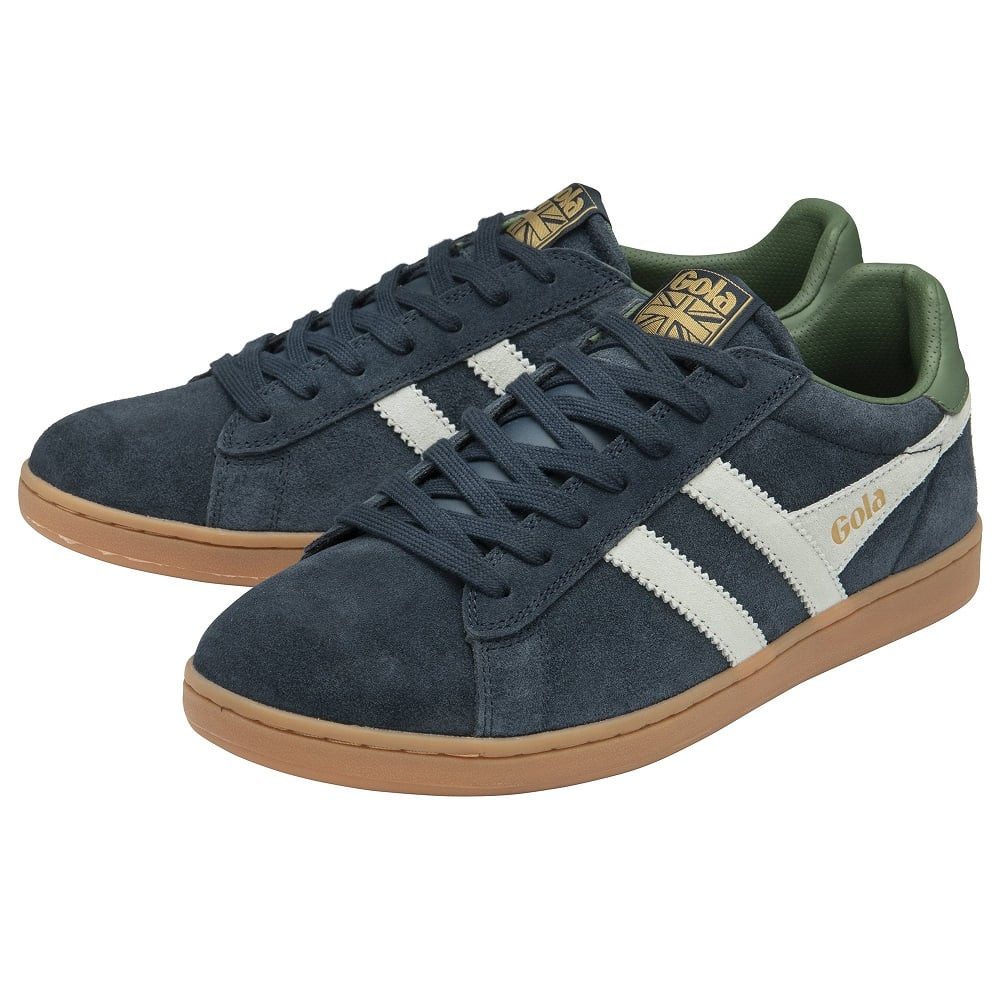 Equipe II Suede-Leder 2025 navyblau/hellgrau/grün Herren Sneaker