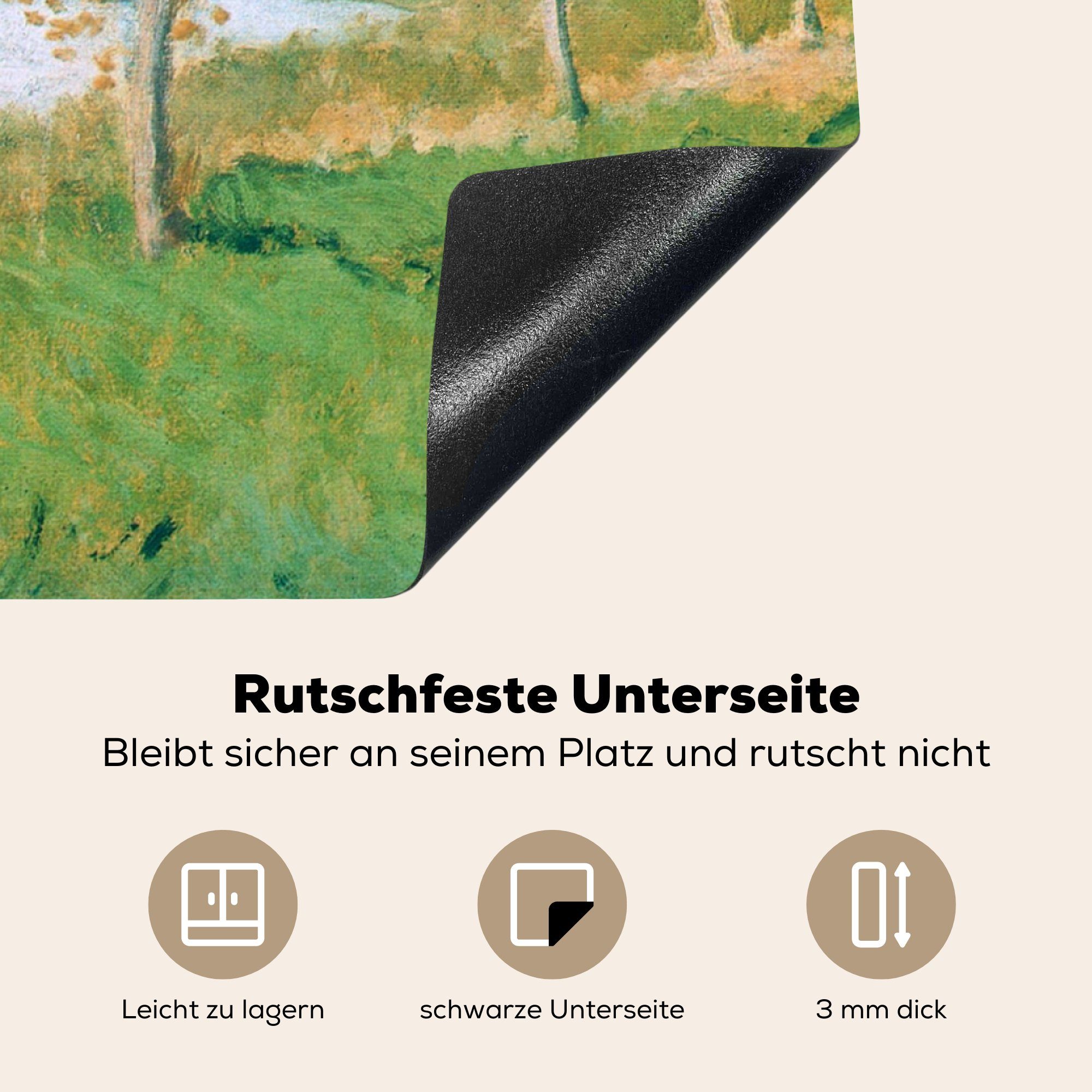 MuchoWow Herdblende-/Abdeckplatte Monet, cm, Claude Arbeitsplatte (1 in tlg), Ceranfeldabdeckung, Frühling für - Vinyl, küche 78x78 Argenteuil