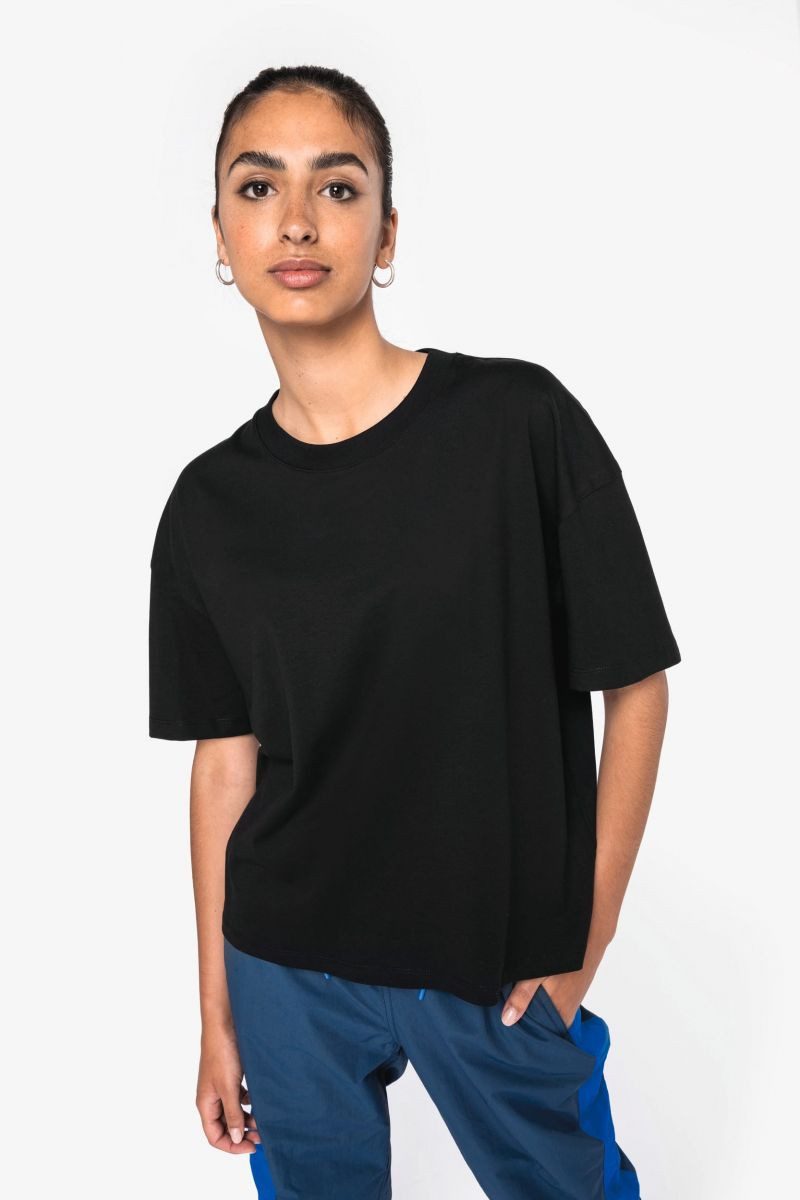 Native Spirit Rundhalsshirt Umweltfreundliches Oversize Damen-T-Shirt
