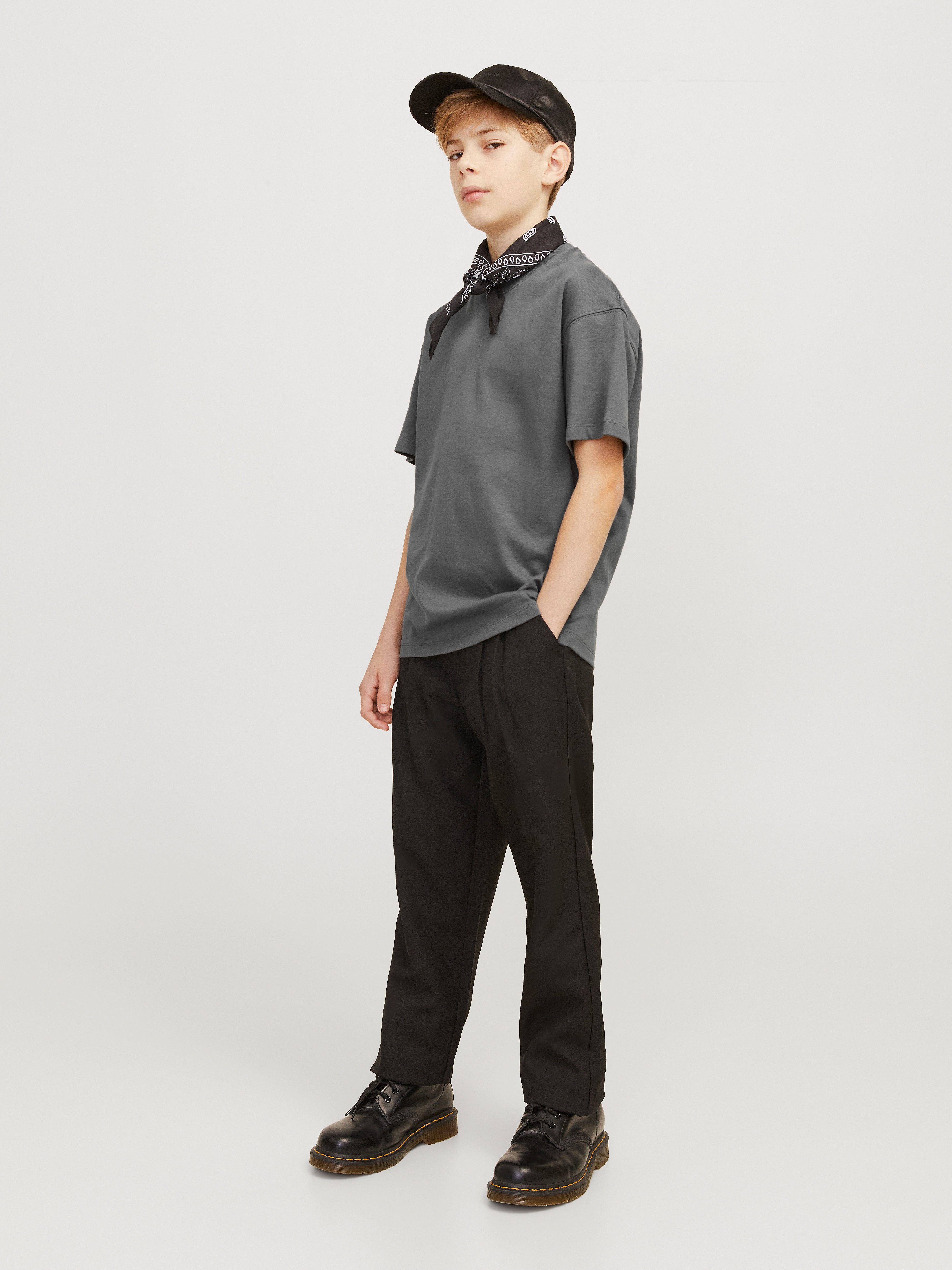 Jack & Jones Junior Rundhalsshirt JJEURBAN bequem, pflegeleicht, modisch unifarben, modisch, loose fit, Jersey, Rundhals – Bild 5 von 5