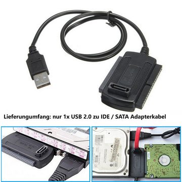 Bolwins B95 50cm 3in1 USB 2.0 auf IDE / SATA Kabel Adapter Festplatte Laufwerk Computer-Kabel, (50 cm)
