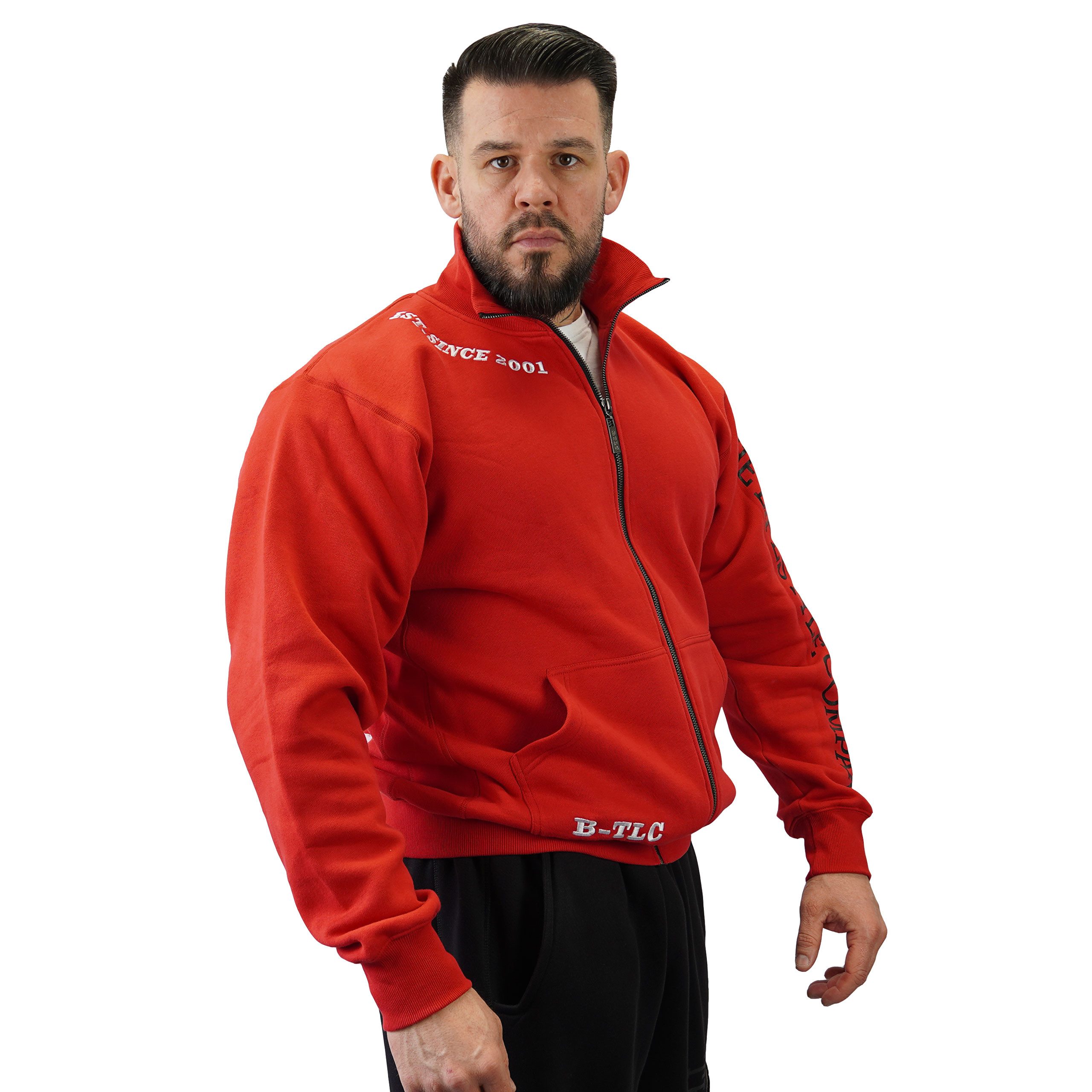 BRACHIAL THE LIFESTYLE COMPANY Trainingsjacke Brachial Zip-Sweater "Gym" rot/weiß