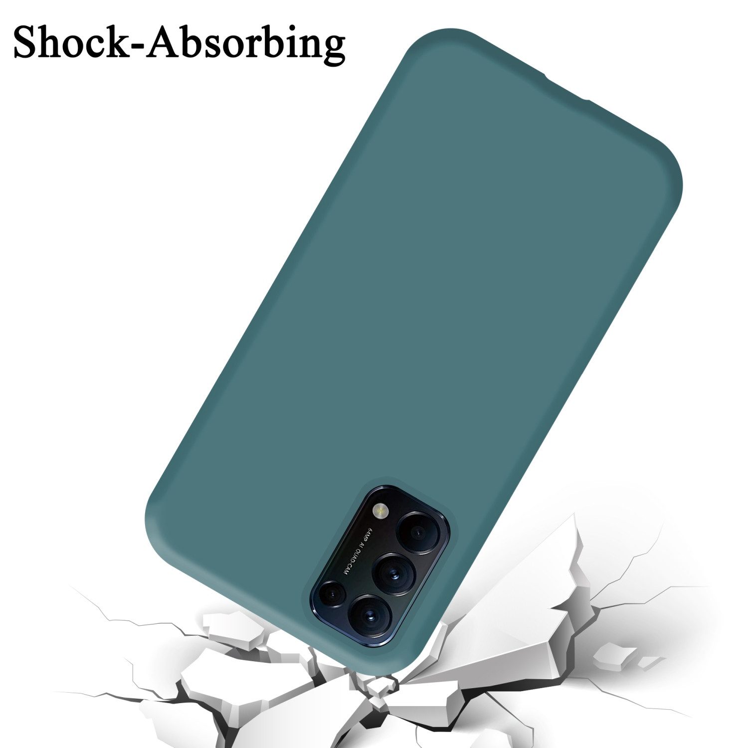 Cadorabo Handyhülle für Oppo FIND X3 LITE Hülle Oppo FIND X3 LITE, Flexible Hülle TPU Silikon Schutzhülle Back Cover Case