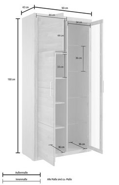 Woltra Vitrine Höhe 190 cm