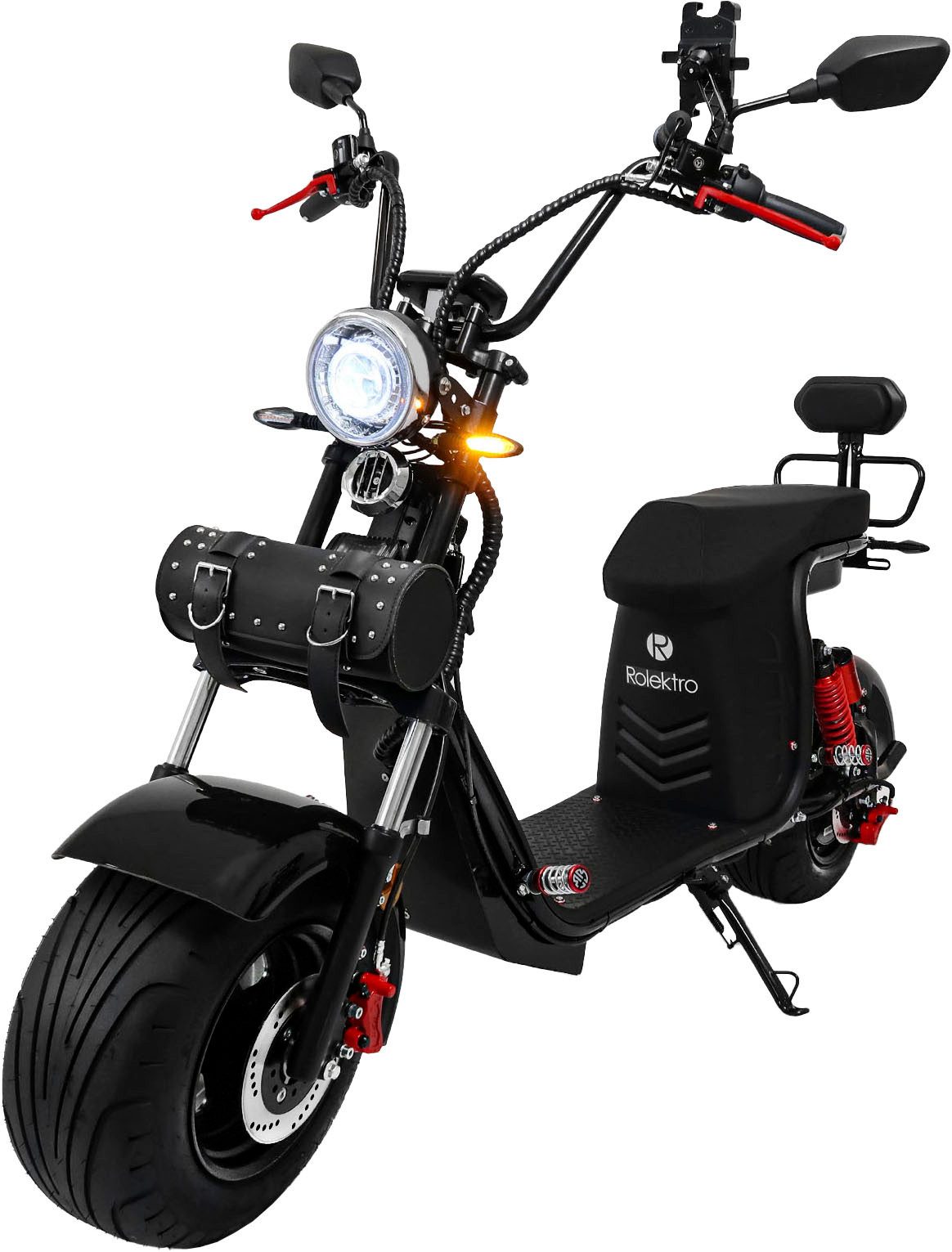Rolektro E-Motorroller E-Chopper 45, 2 x 60V-25,6Ah Lithium-Akku, 3000 Watt, 3500 W, 45 km/h, bis zu 108 km Reichweite, mit USB-Anschluss und integr. Alarmanlage