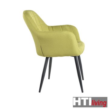 HTI-Living Esszimmerstuhl Armlehnenstuhl Retro 1 Stück Albany Grün (Stück, 1 St), bequemer Stuhl für Ess- und Wohnzimmer