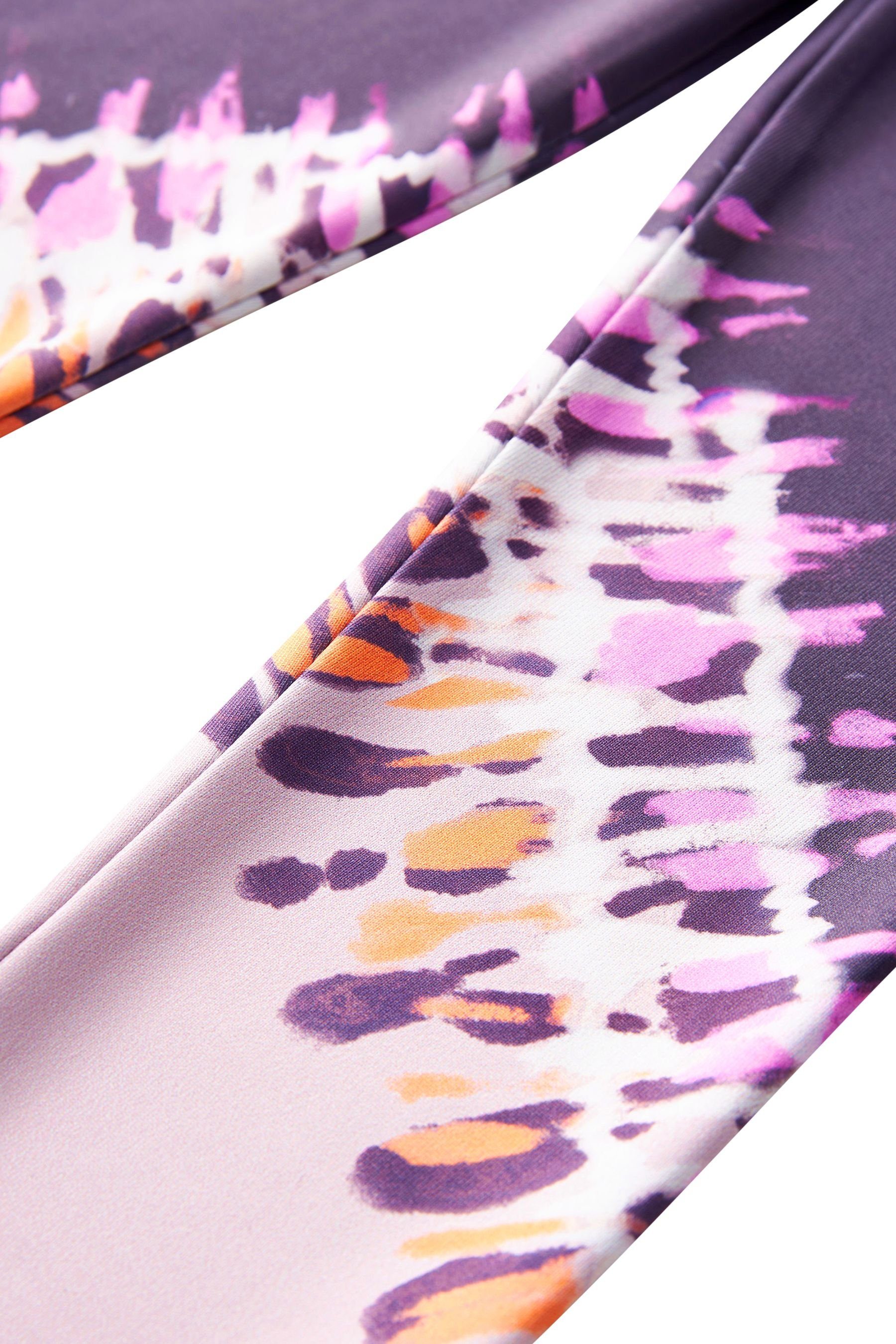 Next Funktionsleggings Sportleggings (1-tlg) Pink/Purple Print Tie Dye