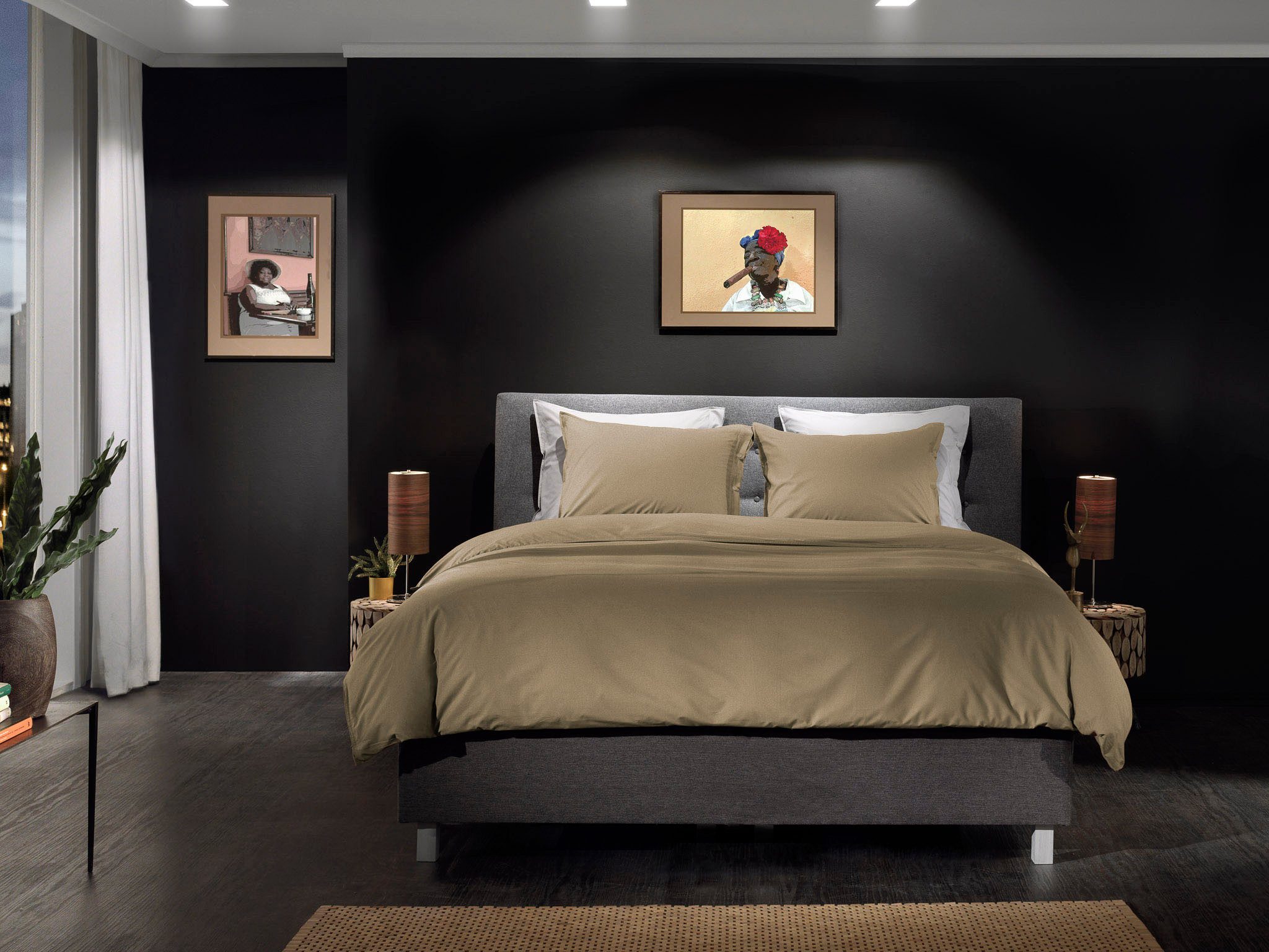 YELLOW Bettwäsche Percale, Perkal, 2 teilig, Uni Design, 100% Baumwolle ab 135x200 cm.