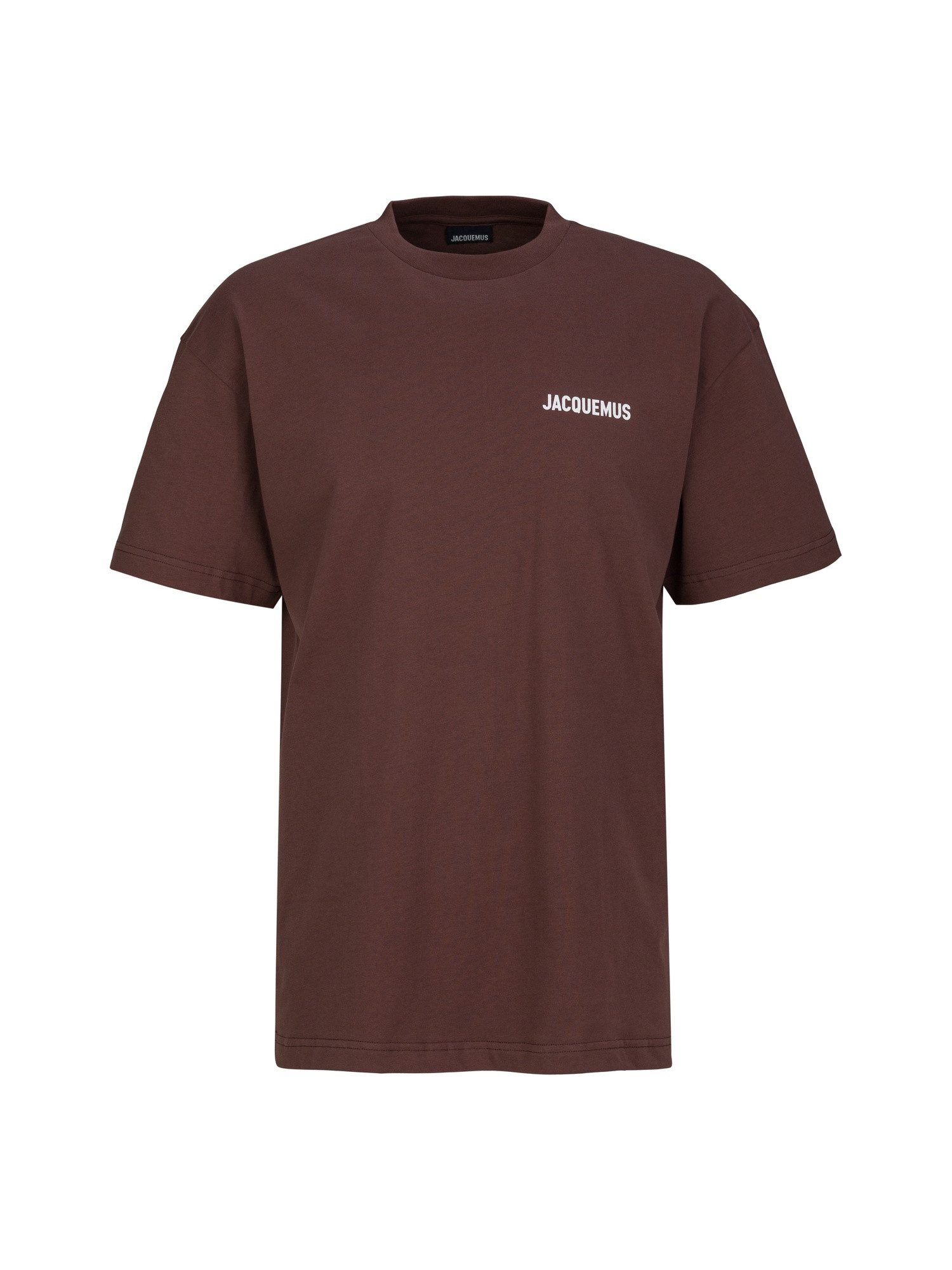 JACQUEMUS T-Shirt Logo Patch für Herren aus Baumwolle, Viertelarm mit Rundhals und Patch