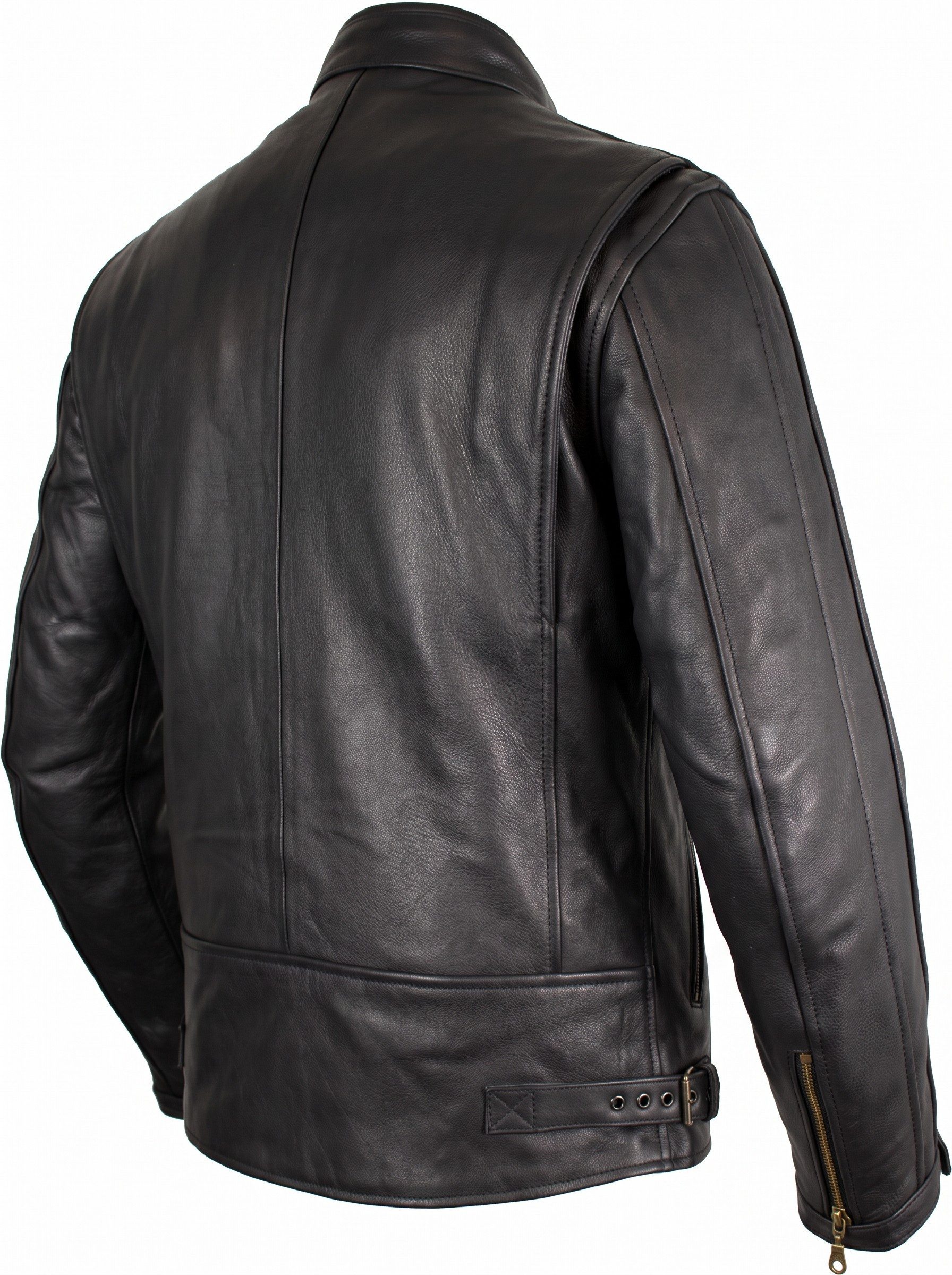MDM Lederjacke Herren Motorrad Lederjacke aus Rindsleder mit Protektoren Motorrad Leder Jacke