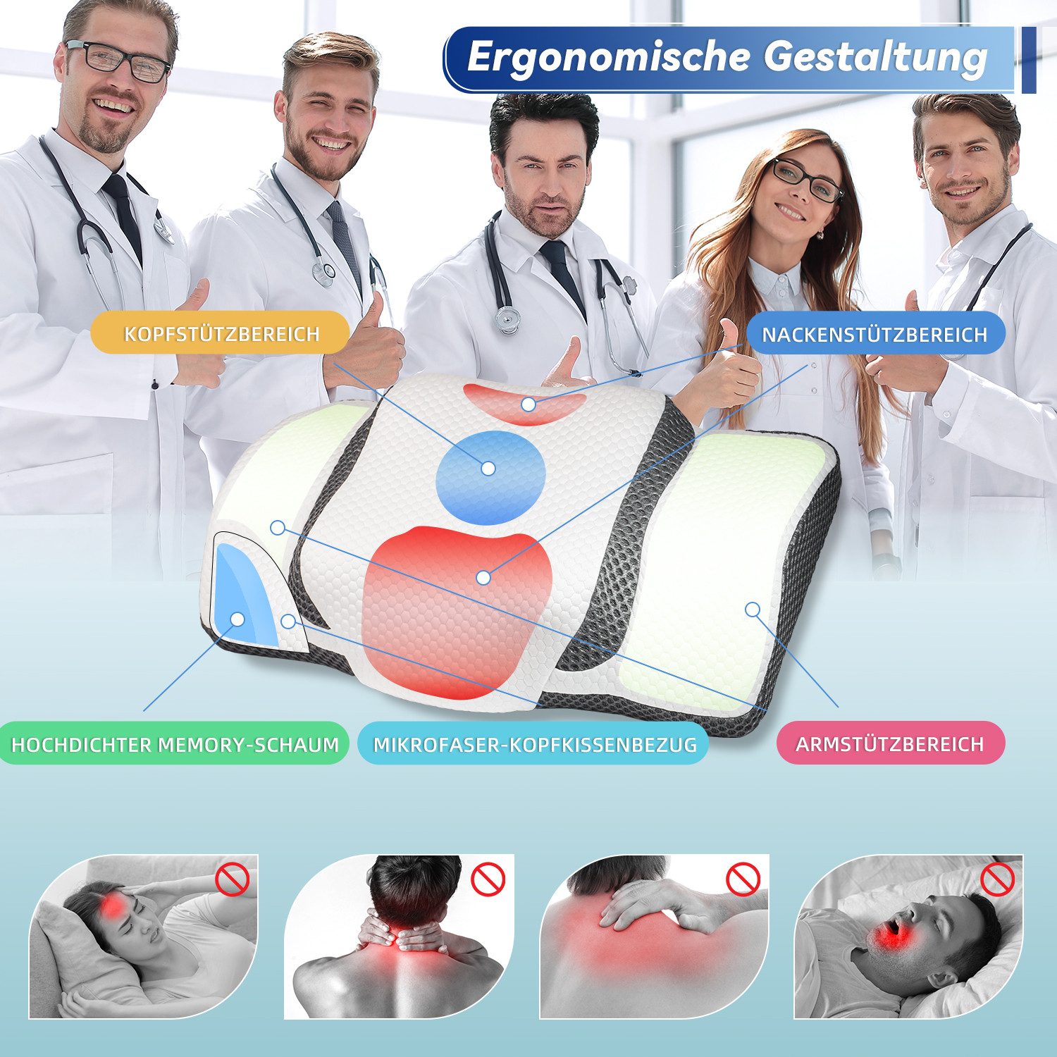 Esun Kopfkissen Memory Foam Kissen Kopfkissen, günstig online kaufen