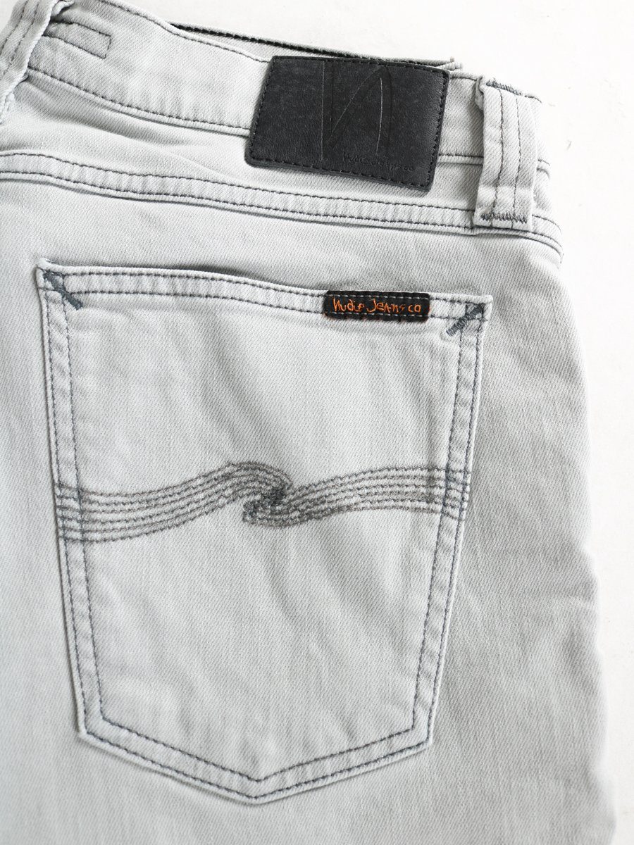 Nudie Jeans Skinny-fit-Jeans Unisex Low Waist Stretch - Tight Long John Cool Grey
