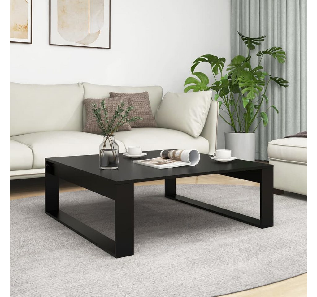 furnicato Couchtisch Schwarzer aus Holzwerkstoff 100 x 100 x 35 cm (1-St), Pflegeleichte Wohnzimmertisch-Ablage für Ihr modernes Wohnzimmer