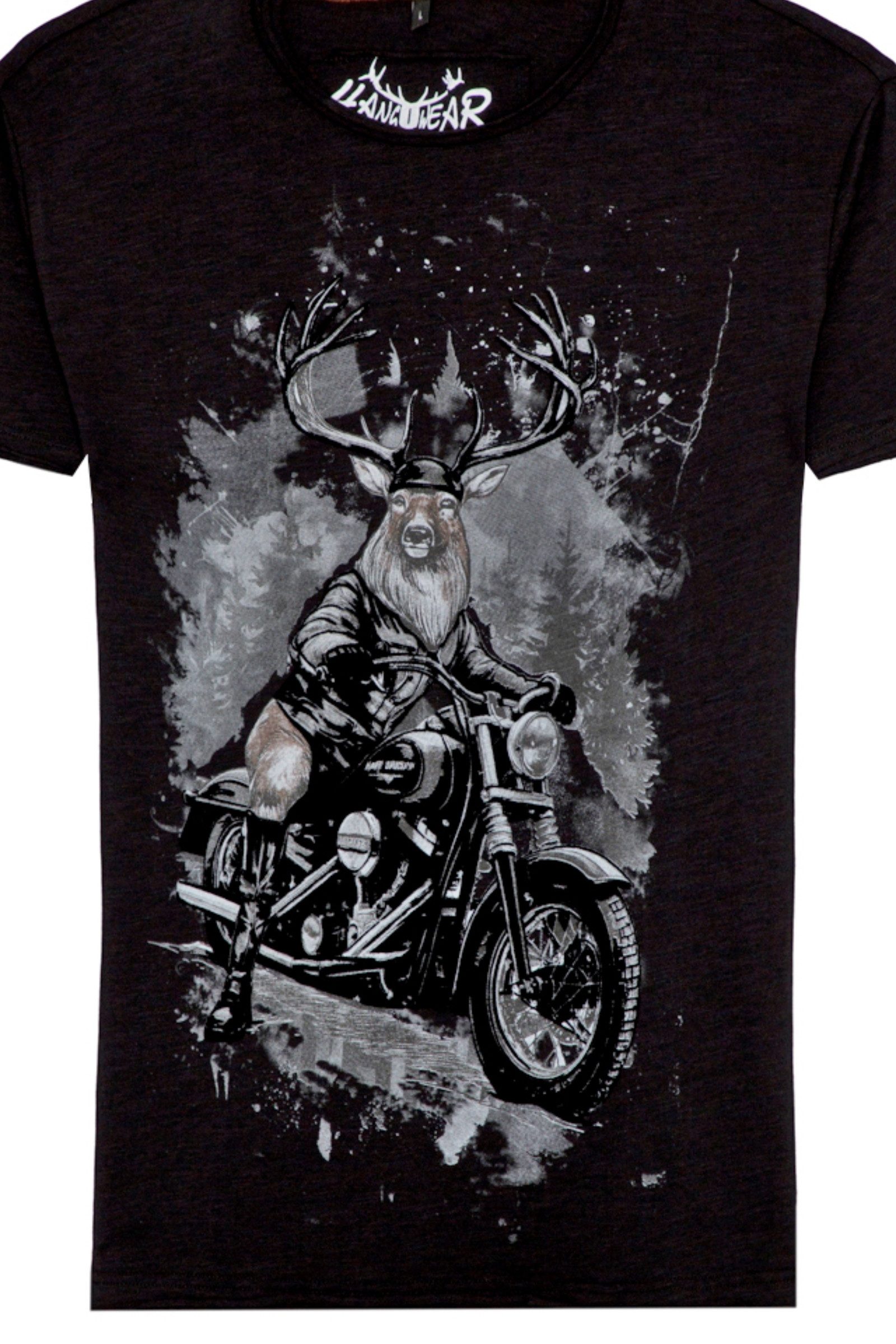 Hangowear Trachtenshirt Trachtenshirt Herren - GUSTAV - schwarz günstig online kaufen