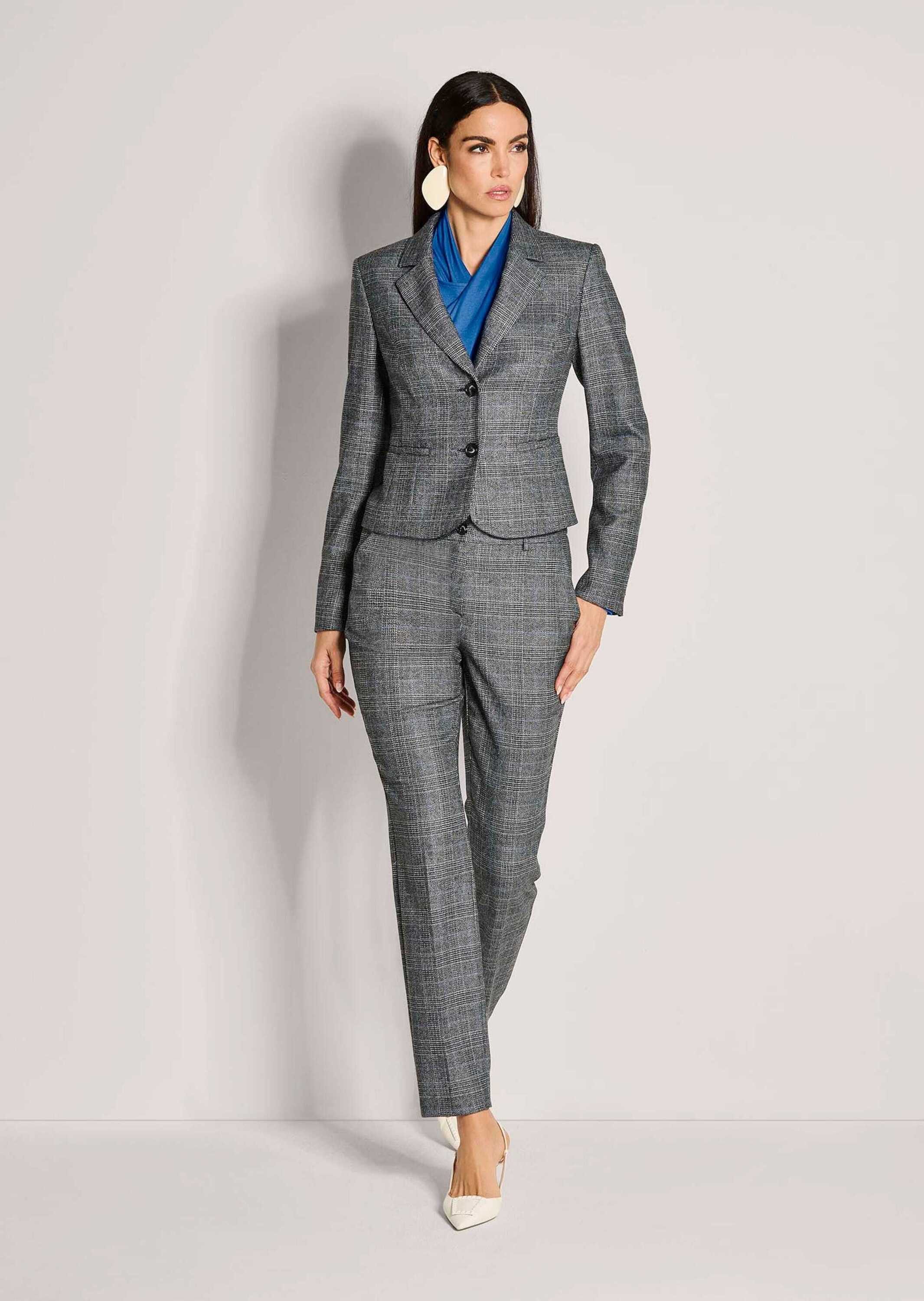 MADELEINE Kurzblazer Glencheckblazer mit Stretchkomfort Gefütterte Business günstig online kaufen