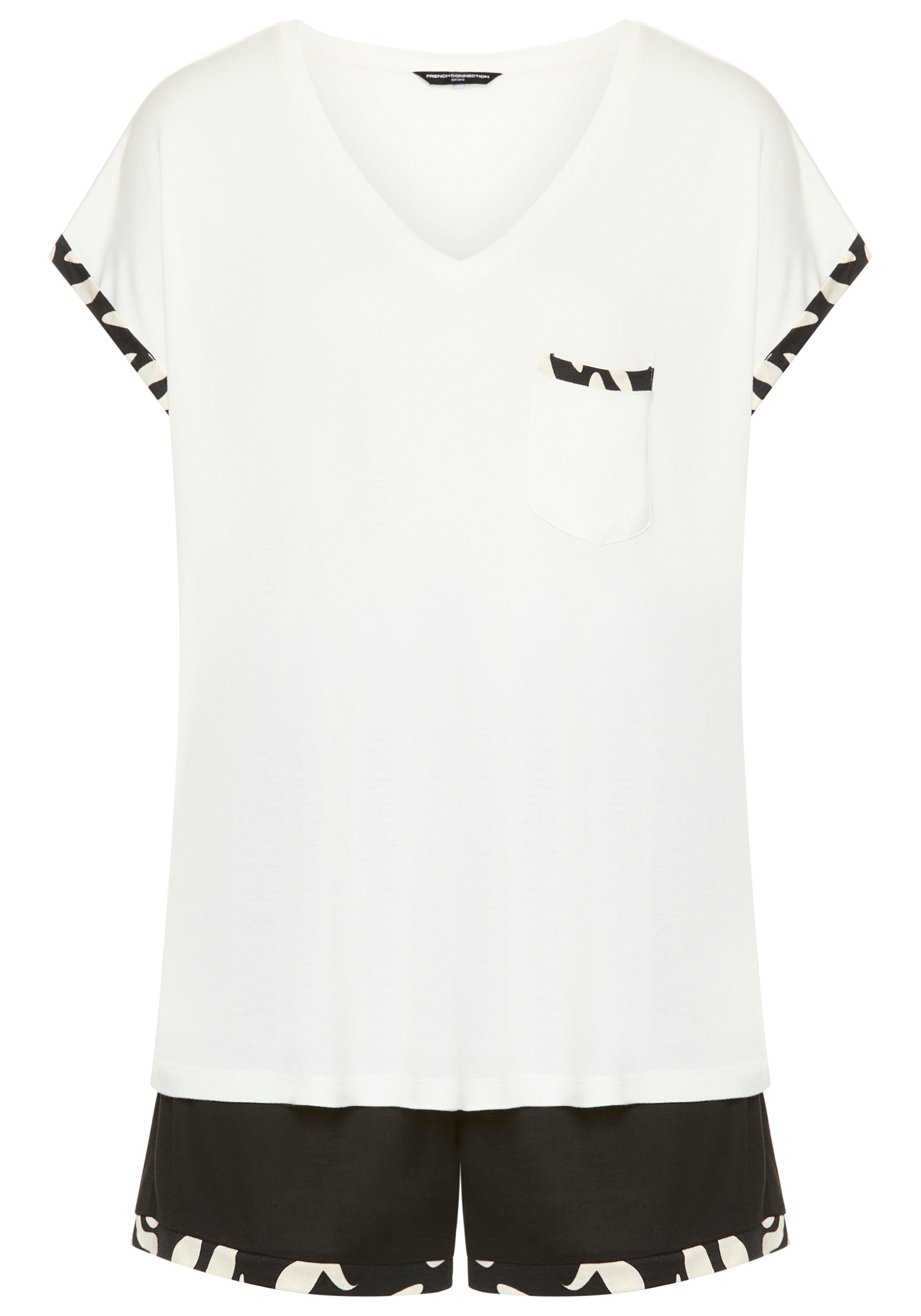 French Connection Shorty (2 tlg) im zeitlosen Schwarz-Weiß-Look. € 39,99