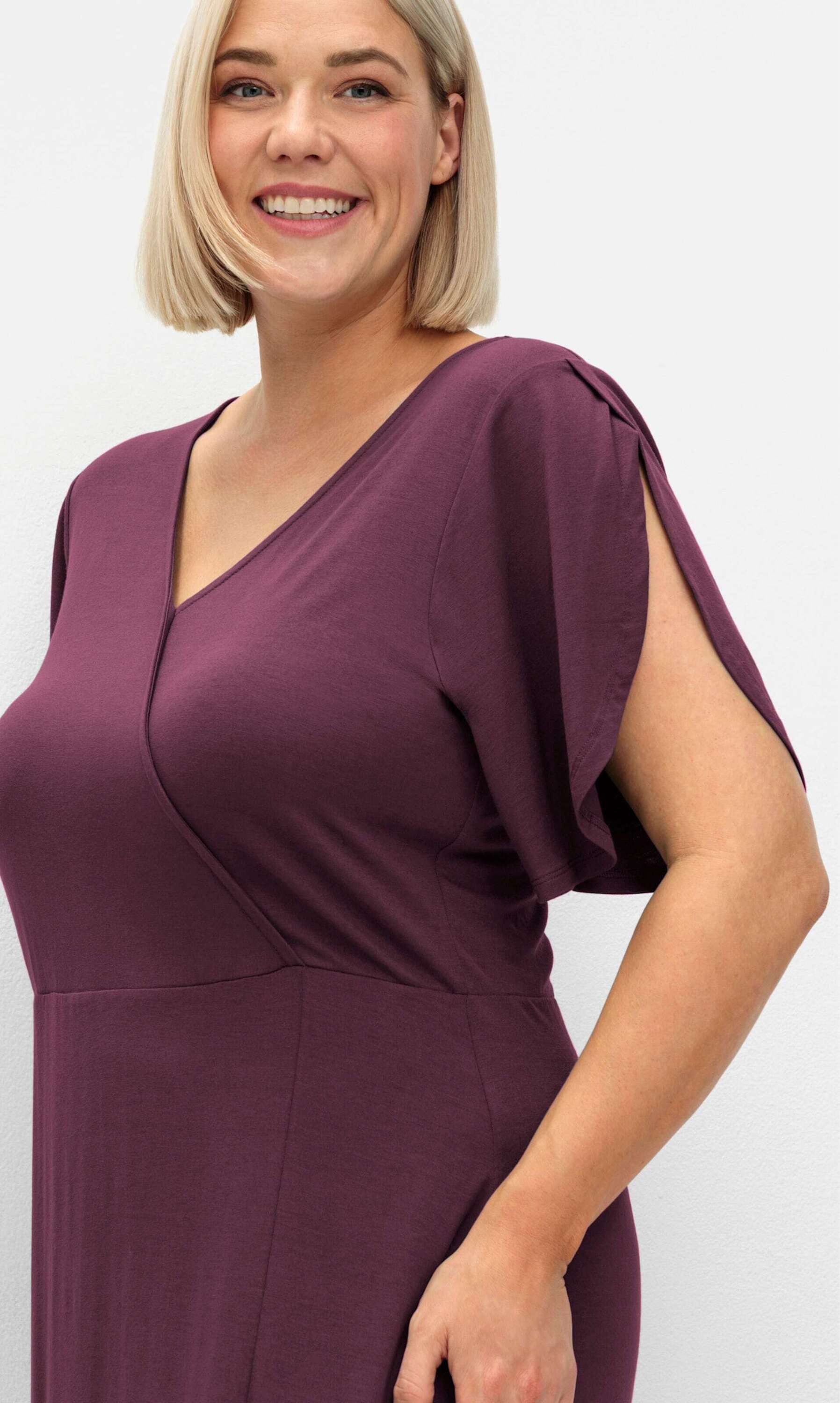 Sheego Strandkleid Jerseykleid Kurzarm – Bild 4 von 5
