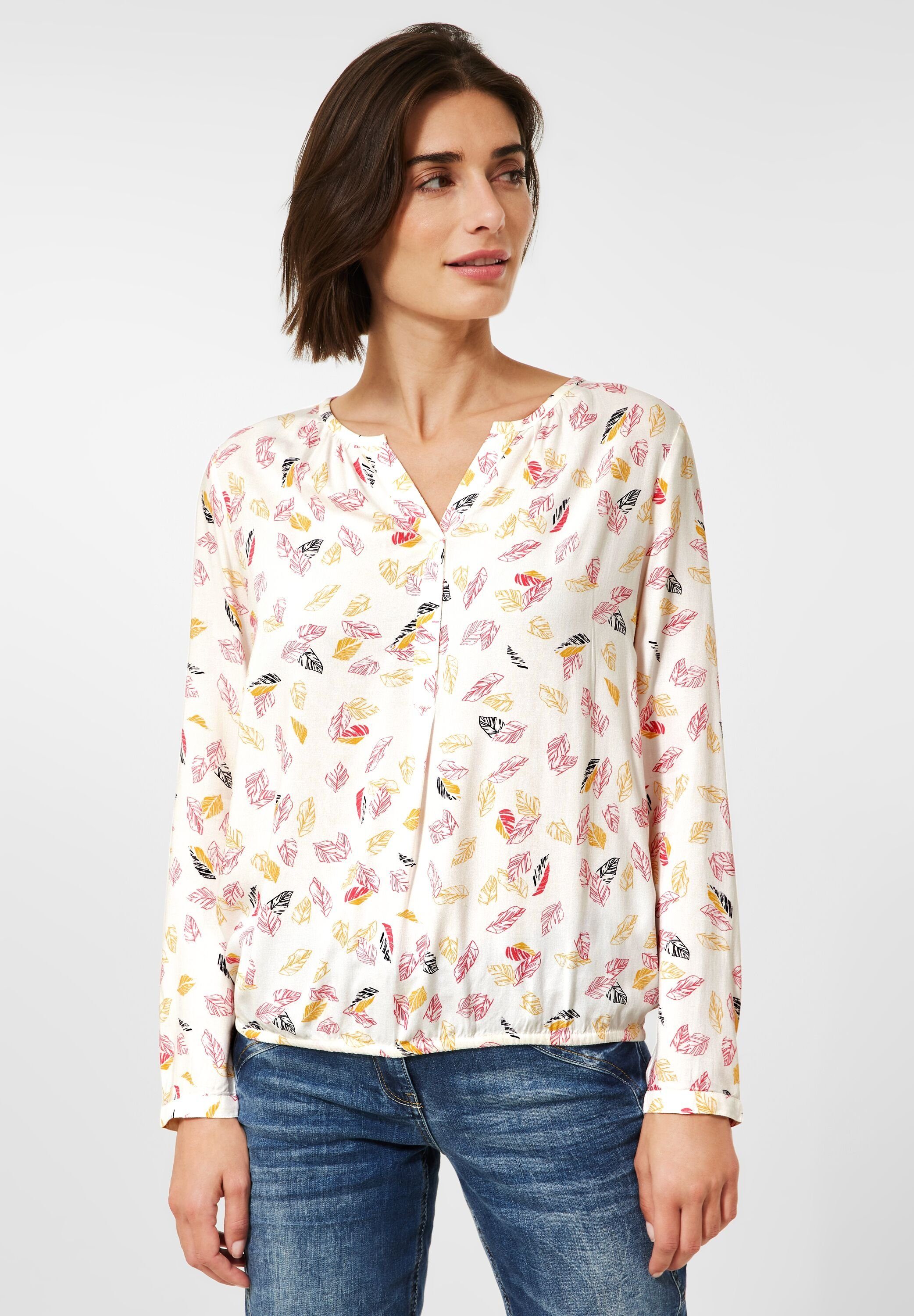 Cecil Langarmbluse mit Turn-Up Funktion, Bluse mit Allover Print | Blusen