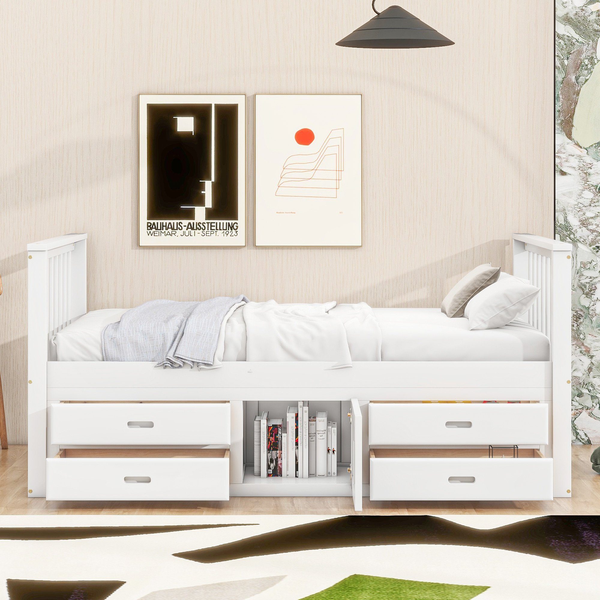 Flieks Massivholzbett, Einzelbett Kinderbett 90x200cm mit günstig online kaufen