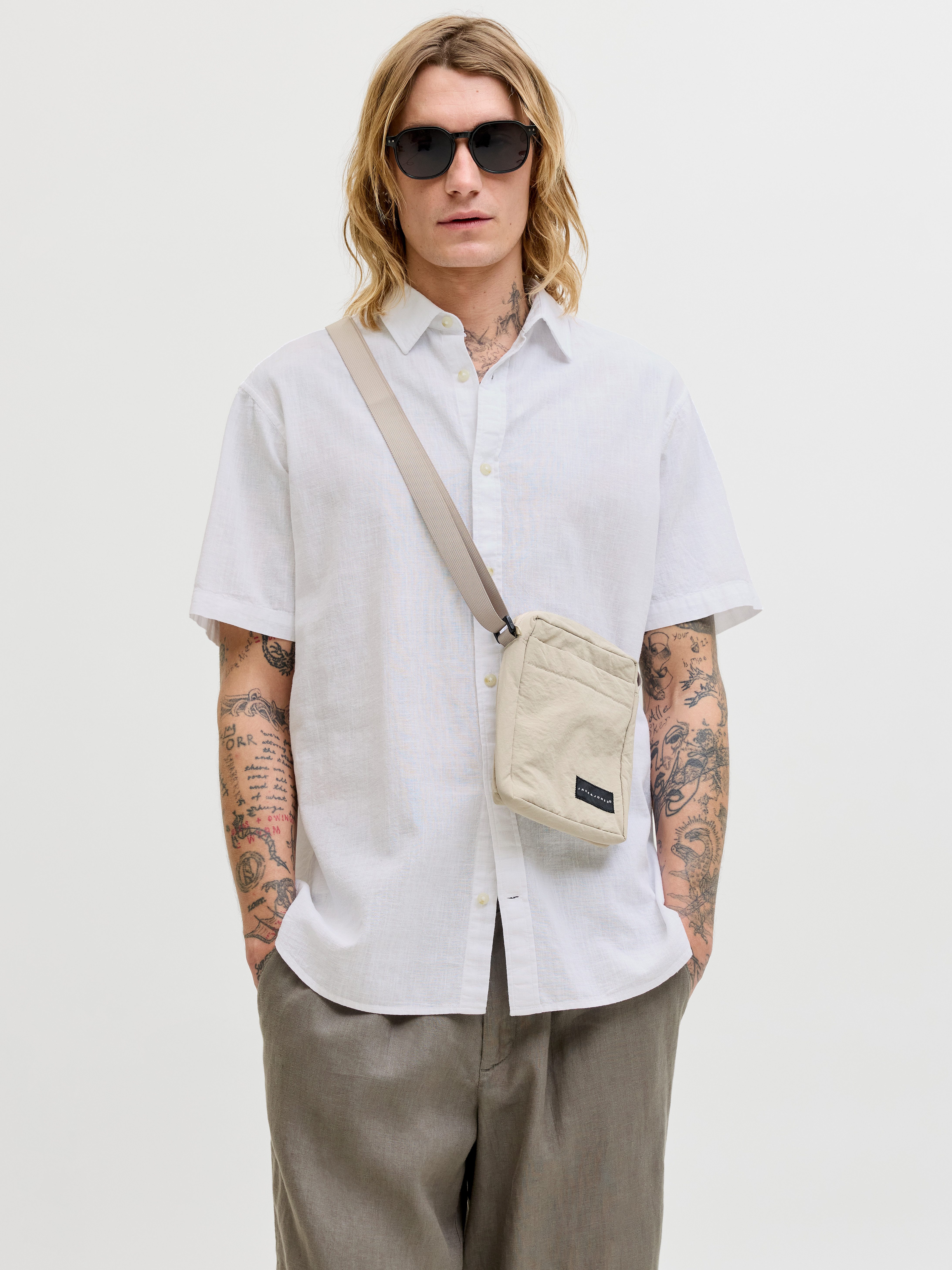 Jack & Jones Kurzarmhemd JJESUMMER LINEN BLEND SHIRT S/S SN Baumwolle mit L günstig online kaufen