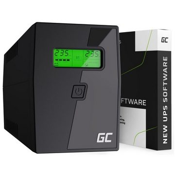 Green Cell USV-Anlage UPS/USV 600VA 360W 230V, modifizierter Sinuswelle, LCD Display, typische Schaltzeit: 2-6 ms