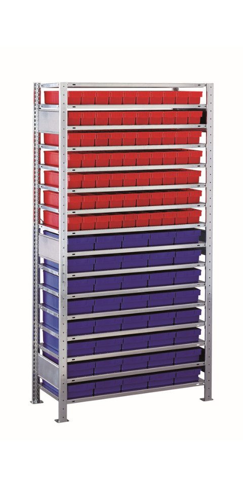 Steckregal GR, Kleinteileregal-Set 2 MULTIplus150, 2000 x 1000 x 400 mm