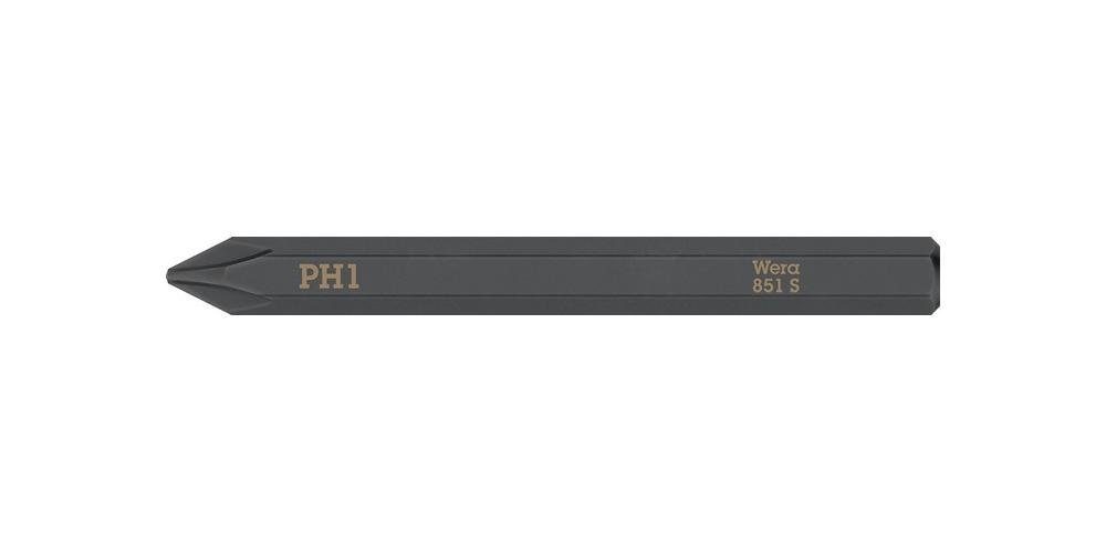 Wera Bit-Set Bit 851 S PH 1 x 70 mm 1/4 ″ PH 1 Länge 70 mm