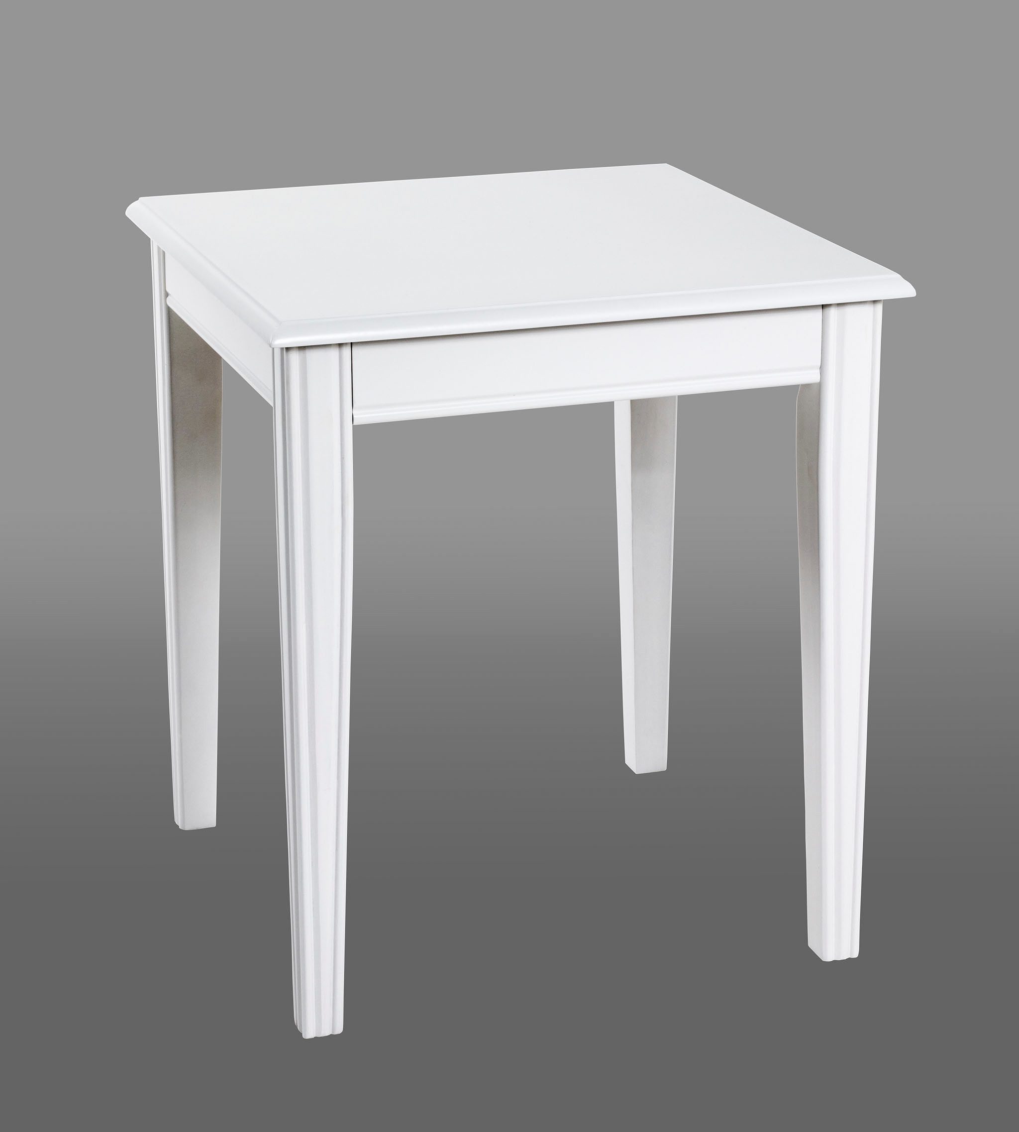 HAKU Beistelltisch Sofatisch, Wohnzimmertisch (1-St), quadratisch - aus MDF Weiß B/T/H 45/45/51 cm