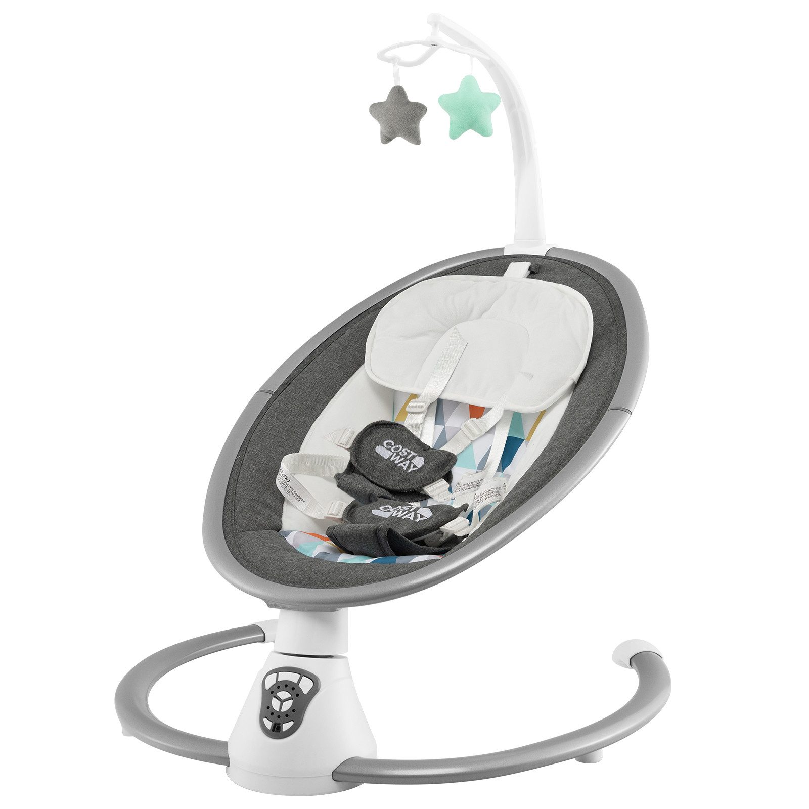 COSTWAY Babywippe Babyschaukel, elektrisch mit 5 Schaukelstufen, Musik günstig online kaufen