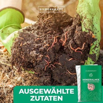 Silberkraft Komposter Wurmfutter / Mineral-Mix, (1 St), für Wurmkomposter und Kompost-Würmer