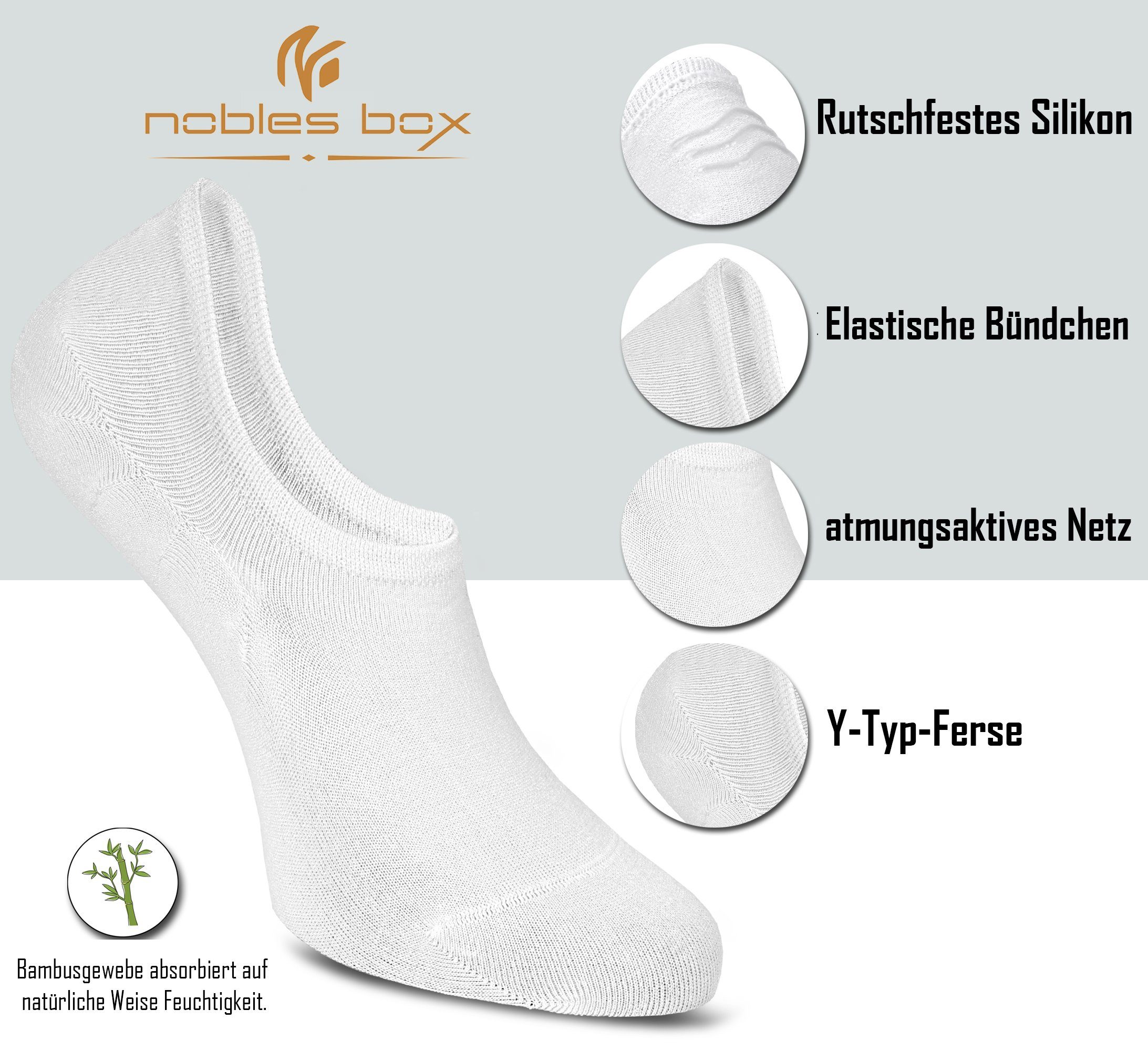 NoblesBox Kurzsocken No-Show Socken (Box, 6-Paar) günstig online kaufen
