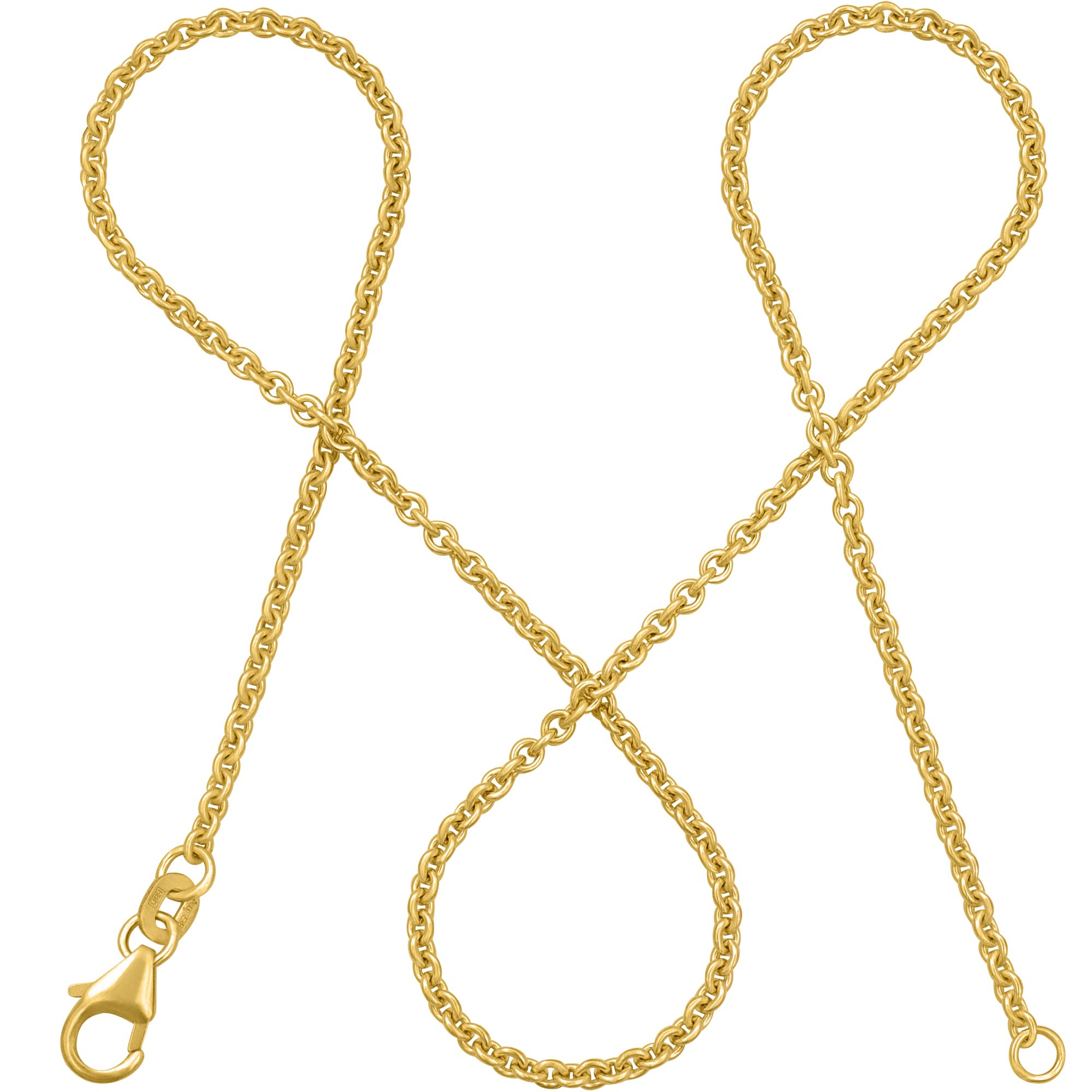 modabilé Goldkette Ankerkette DELICATE Rund 2mm 585 Gold (14 Karat), Halskette Damen, Damenkette dezent, Kette, Made in Germany