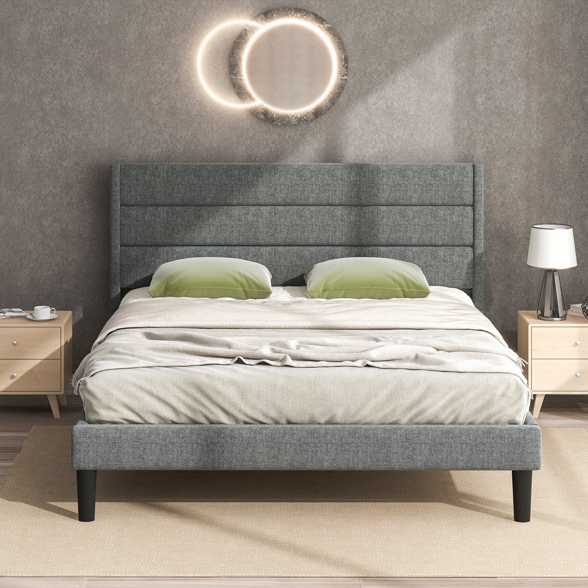 Flieks Polsterbett, Holzbett Doppelbett mit Lattenrost günstig online kaufen