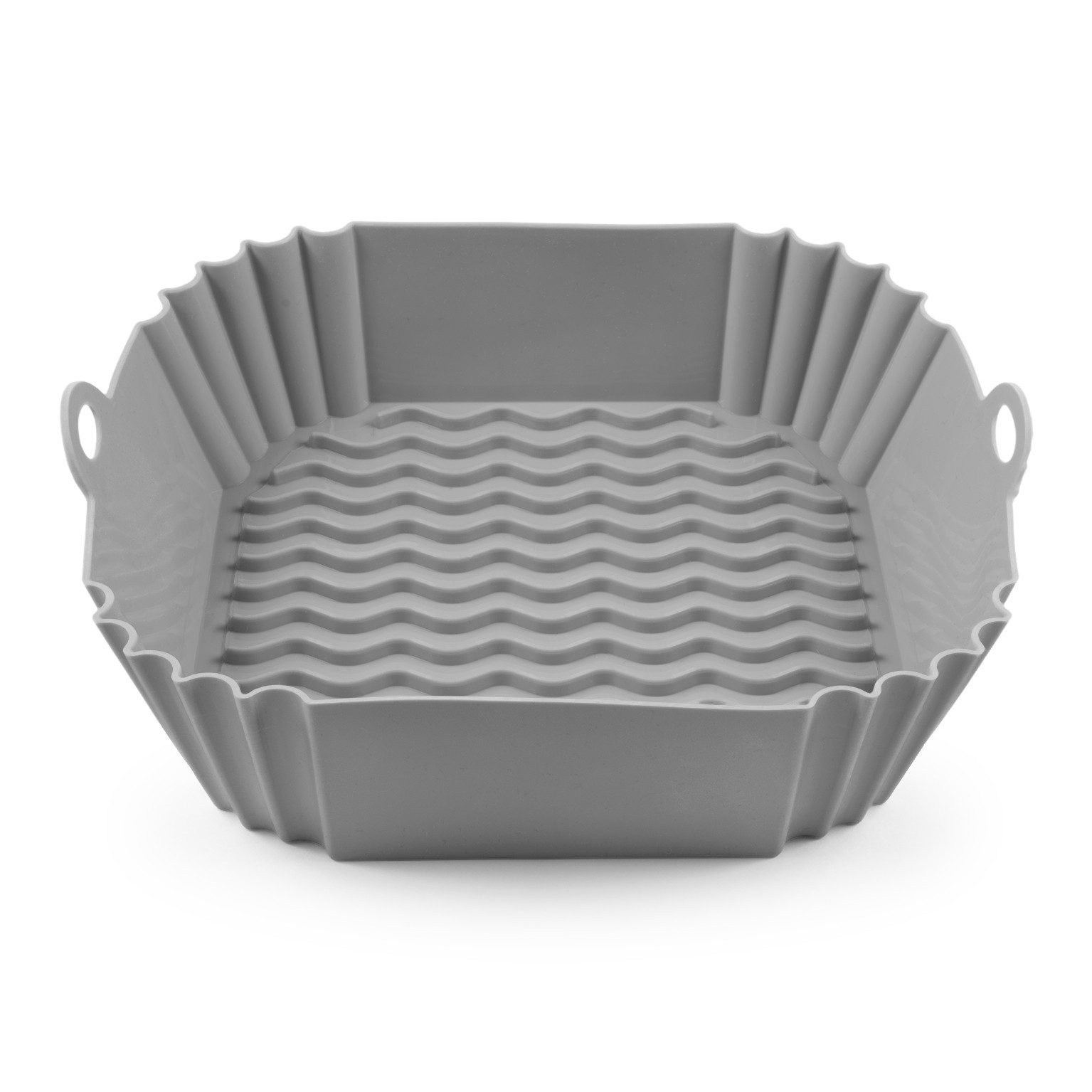 SHIBBY Silikonform für Heißluftfritteusen (5-7,2 L): Leicht zu reinigen, hitzebeständig, (1-tlg), Grau