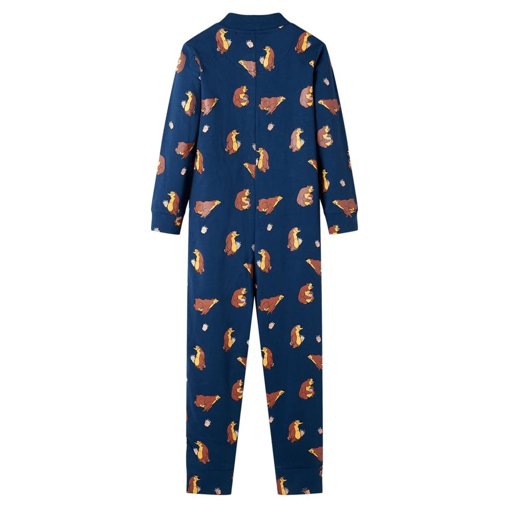 vidaXL Schlafanzug Kinder-Schlafanzug Einteiler Jeansblau 92