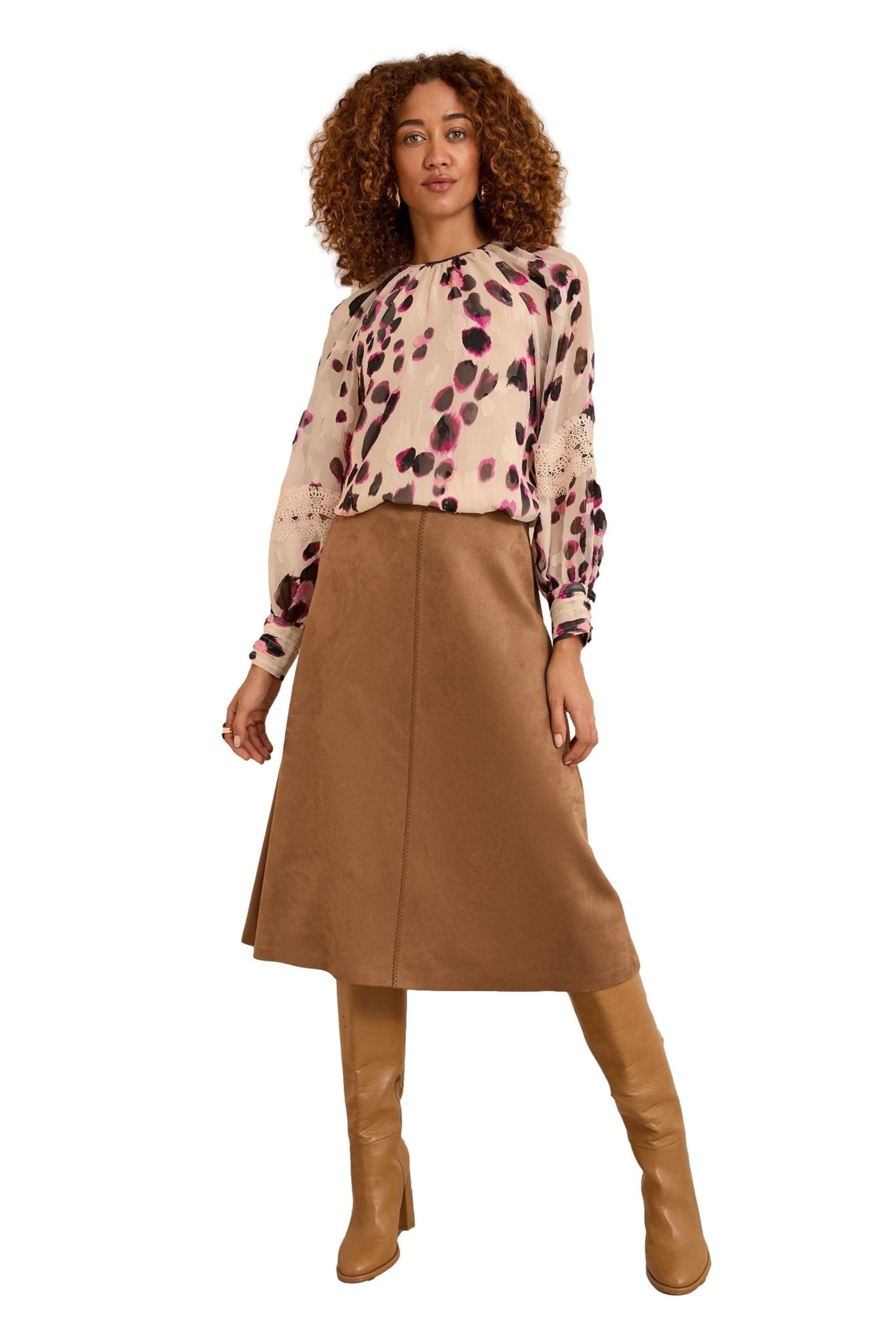 Langarmbluse Love & Roses Langärmelige Spitzen-Bluse, Regular