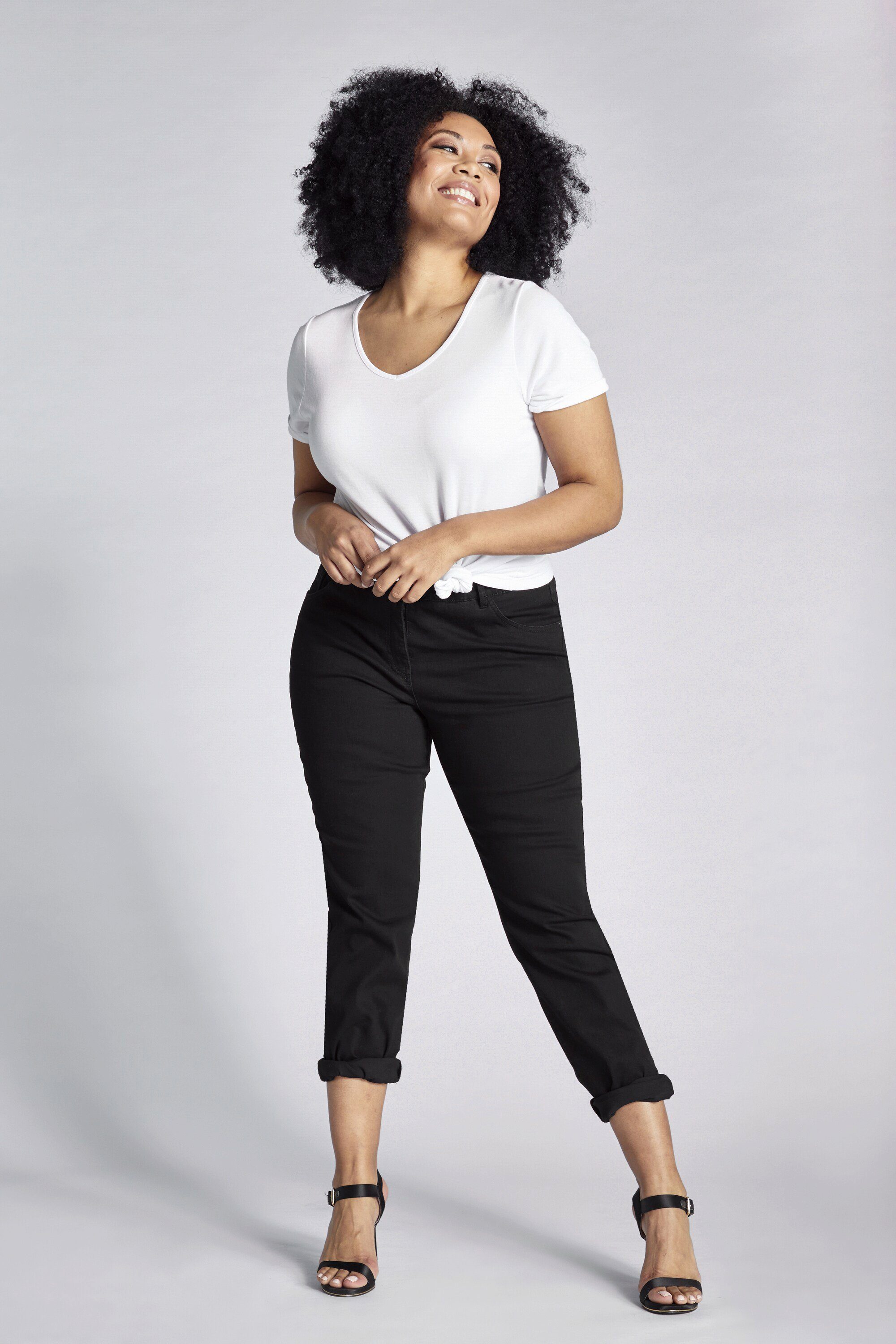 Ulla Popken Funktionshose Jeans Mandy gerade günstig online kaufen