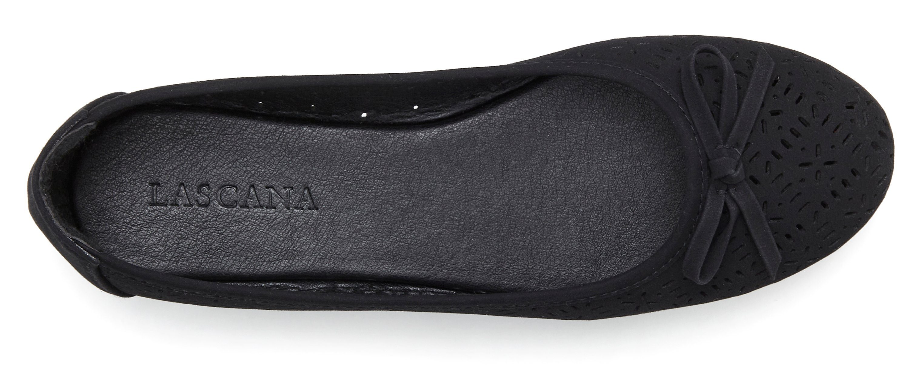 LASCANA Ballerina Freizeitschuh, Slipper, Halbschuh mit kleinen Cut-Outs VEGAN