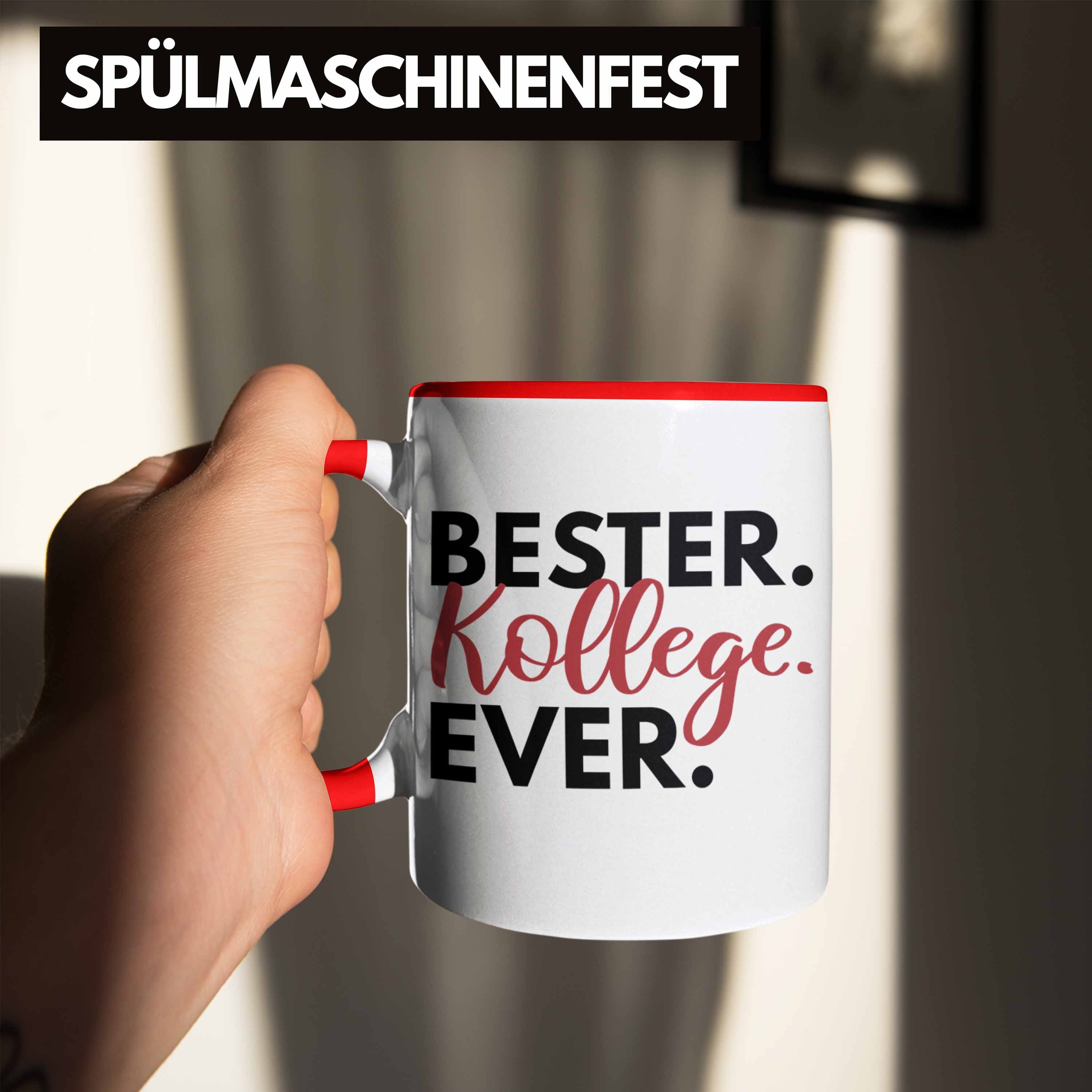 Tasse Kaffeetasse Bester Lieblingskollege Büro Kollege Trendation - Rot Abschiedsgeschenk Geschenk Trendation Tasse Kollegen