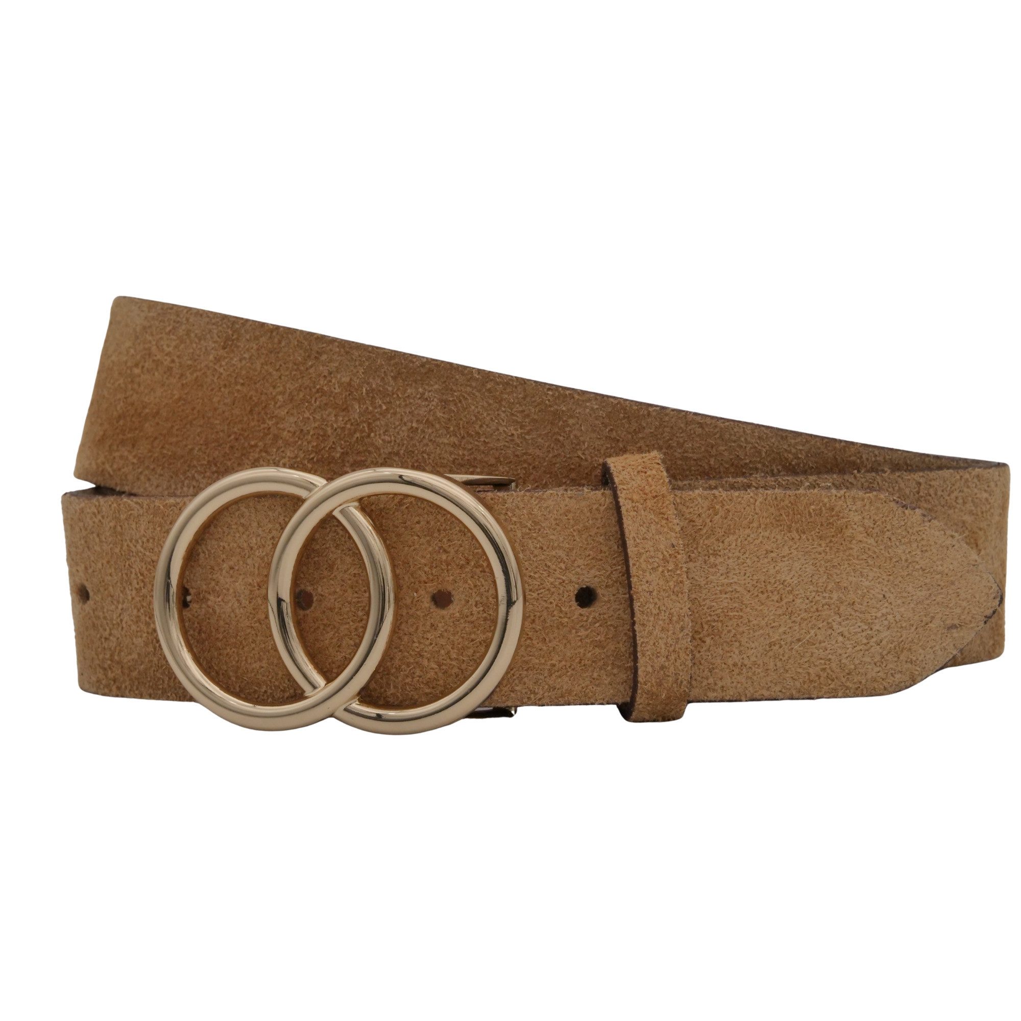 Ledergürtel AnnaMatoni Damen Ledergürtel in hochwertigem Velour Leder 4cm