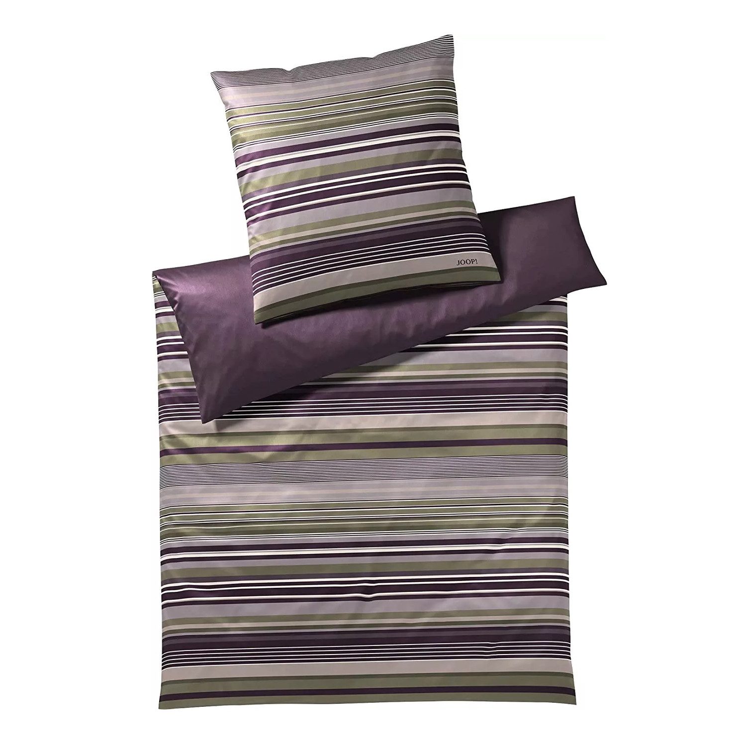 JOOP! Постельное белье JOOP! Mako Satin Постельное белье Micro Lines 4099-4 Streifen Grau 135x200, 2 teilig