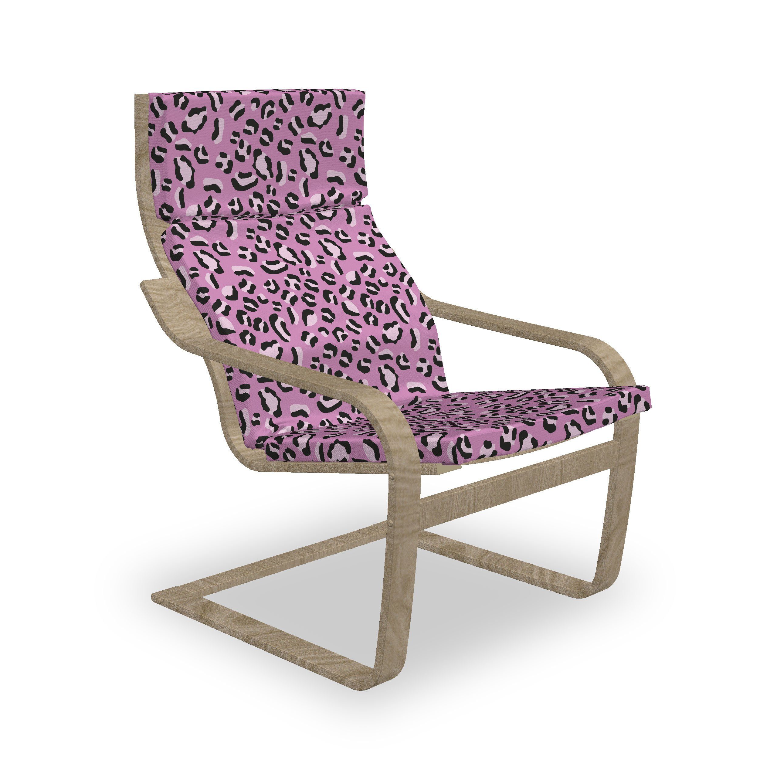 Abakuhaus Gruppe Leopard Hakenschlaufe Haut-Druck-Muster Stuhlkissen Stuhlkissen und Reißverschluss, von mit mit Sitzkissen