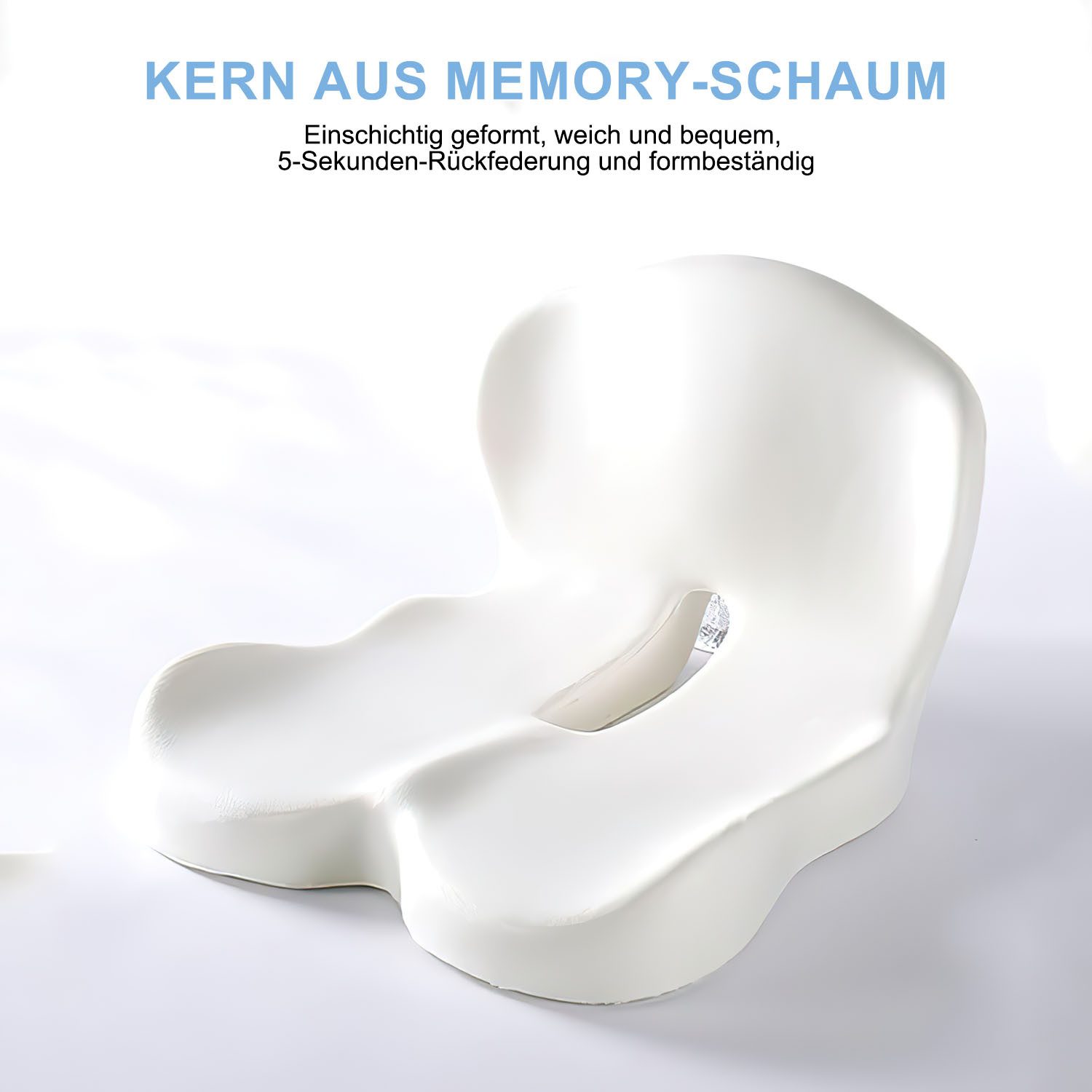 Refined Living Sitzkissen Sitzkissen Ergonomisches Bürostuhl Orthopädisch Mit RückenKissen, Memory-Schaum Lindert Rückenschmerzen Sitzring Steißbein Entlastung