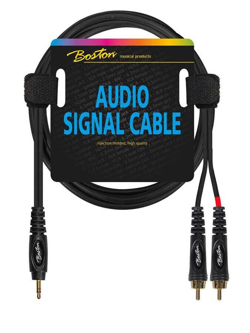 Boston AC-276 Cinchkabel 2x RCA auf 3.5mm Stereoklinke 0,30m AC- 276 -030 Audio-Kabel, (030 cm)