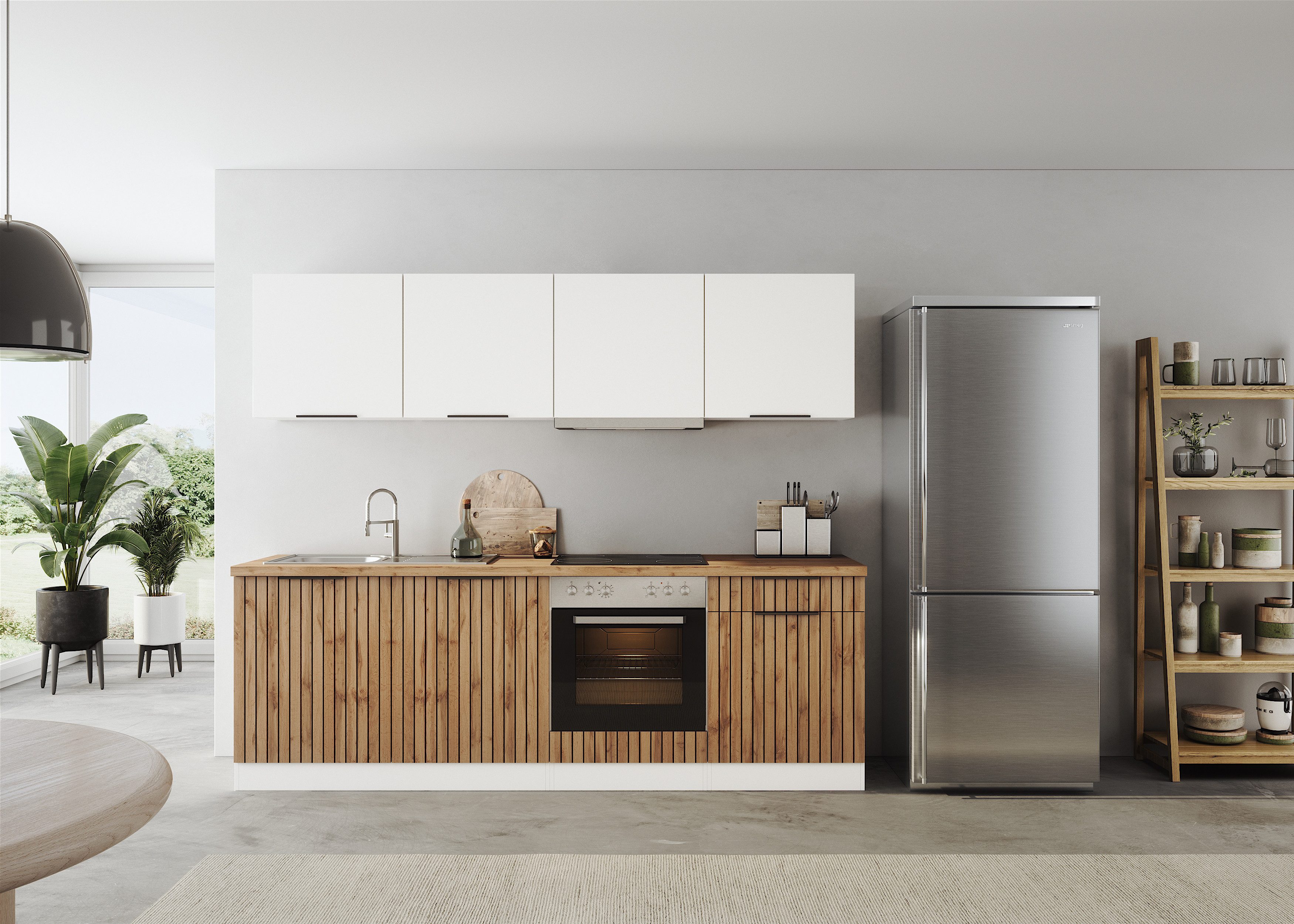 KOCHSTATION Küchenzeile KS-Lagos2, Breite 240 cm, wahlweise mit E-Geräten, günstig online kaufen