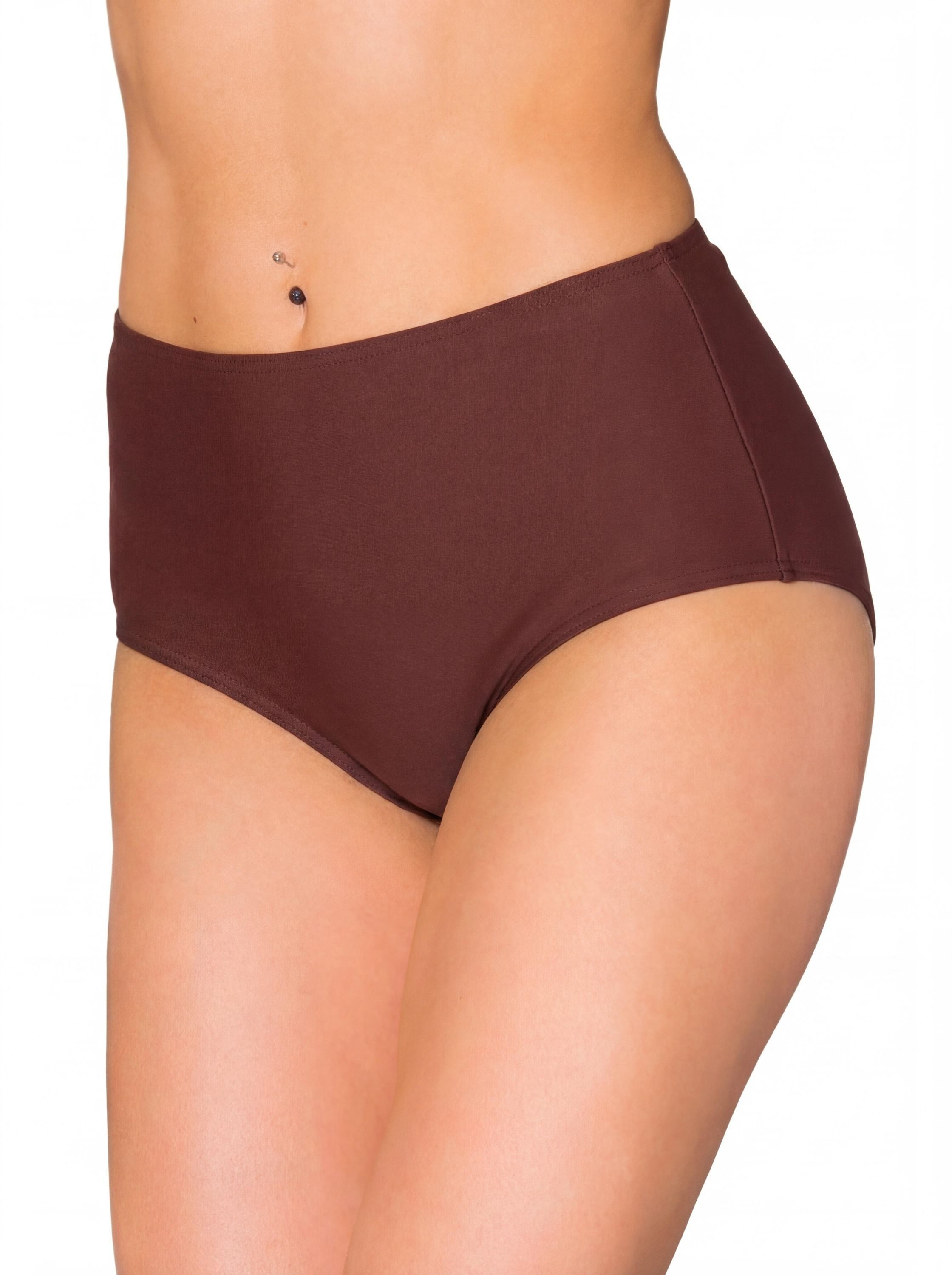 Aquarti Bikini-Hose Aquarti Damen Bikinihose Bikini-Slip mit Hohem Bund