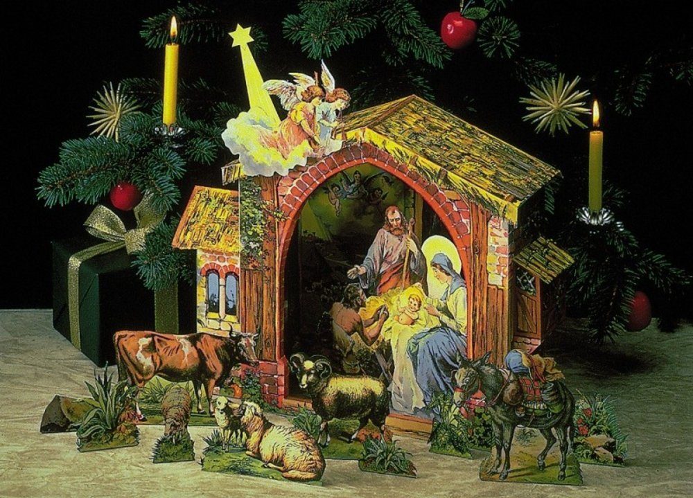 Aue Verlag Modellbausatz Große Weihnachtskrippe